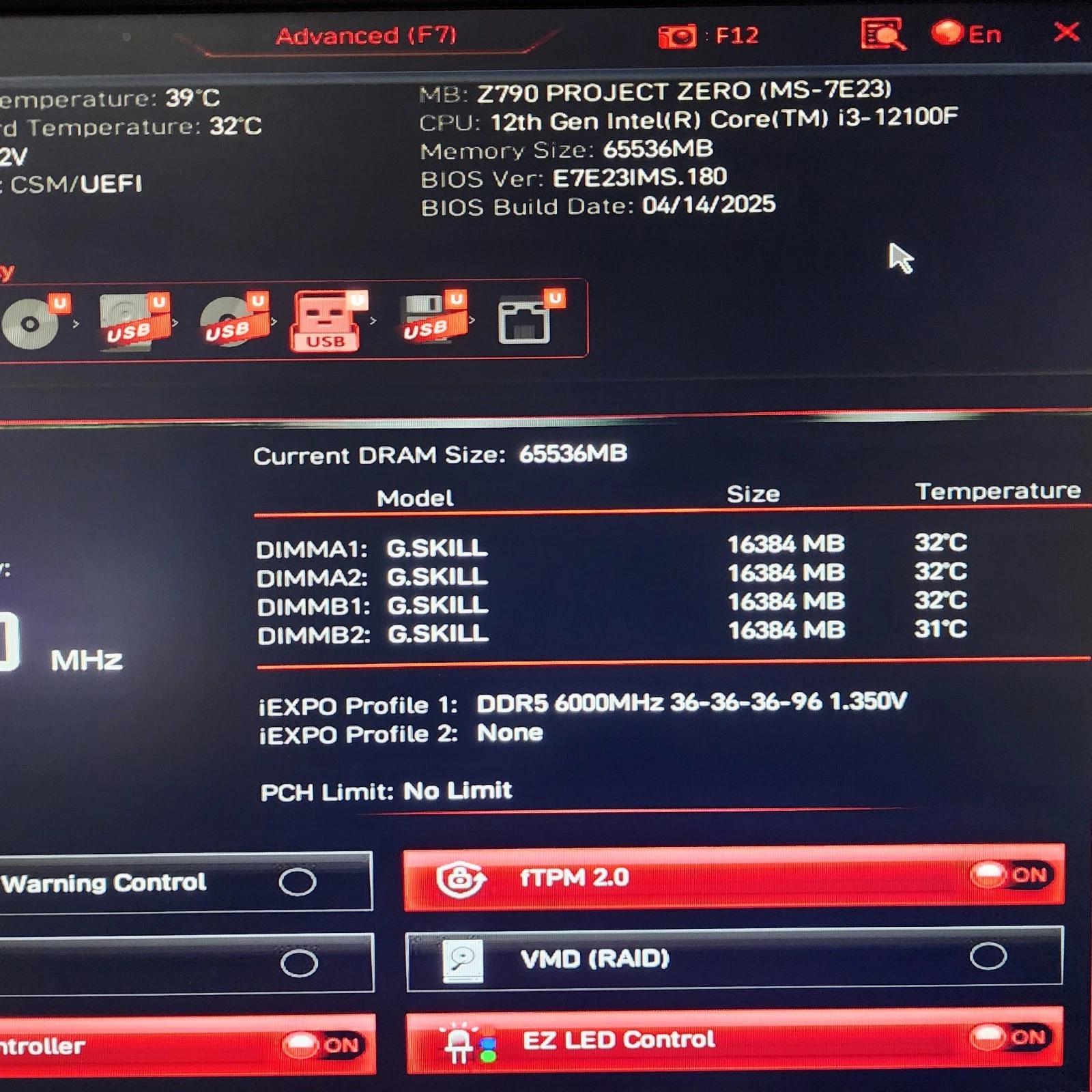 UPDATED BIOS MSI Z790 PROJECT ZERO WIFI DDR5 LGA1700 ATX MOTHERBOARD