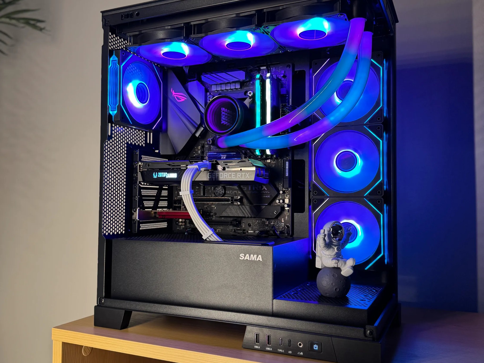 🖤BLACKOUT🖤 Zotac RTX 3060 TI|Ryzen 7 5700X3D|32GB RAM|1TB M.2||WIFI|ARGB Fans + Cooler|