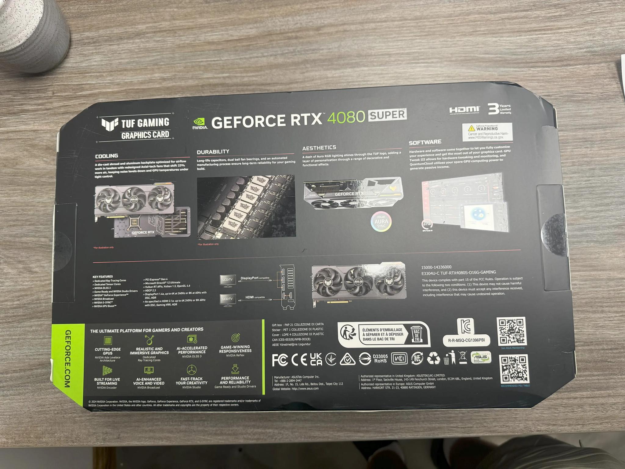 *NIB* ASUS TUF Gaming nVidia GeForce RTX 4080 Super OC Edition 16GB
