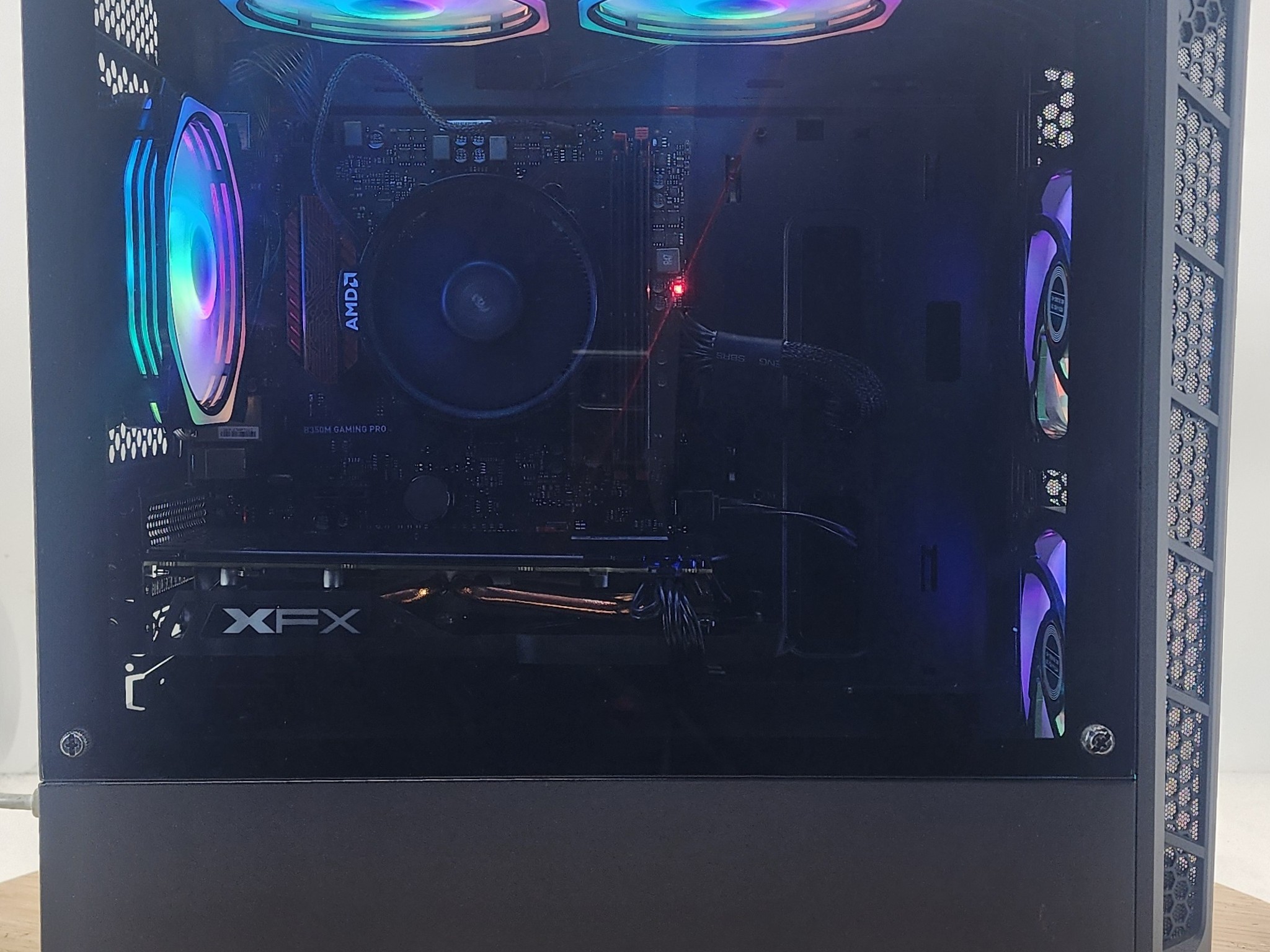 Gaming PC Ryzen 5 2600 16GB RAM 256GB SSD+1TB HDD RX 570 8GB Windows 11 Computer