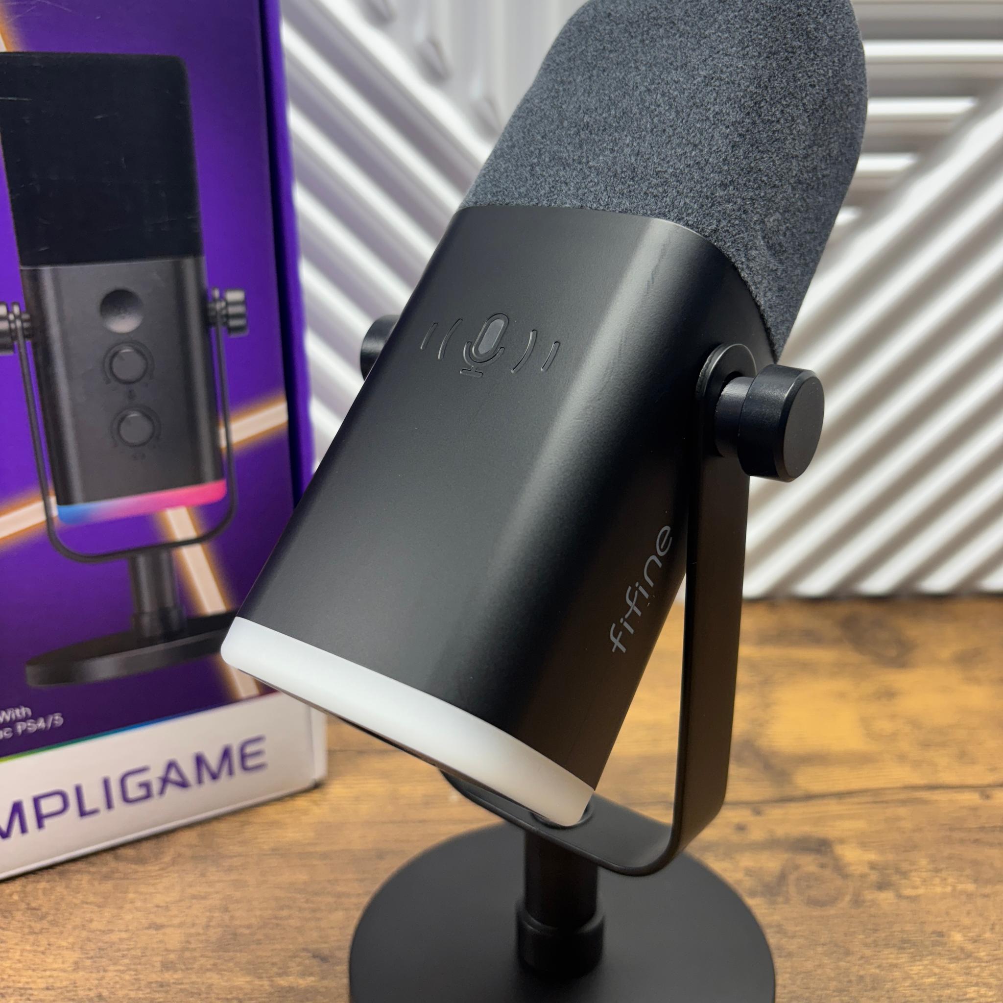 FIFINE AmpliGame AM8 USB/XLR Dynamic Gaming Microphone RGB – No USB Cable