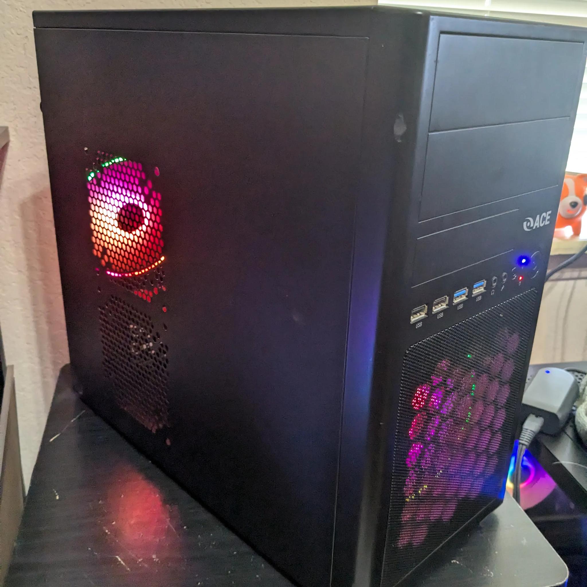 FREE SHIP|| i5-2400, 16GB RAM, GTX 760 2GB, 480GB SSD, WiFI, RGB, Win10