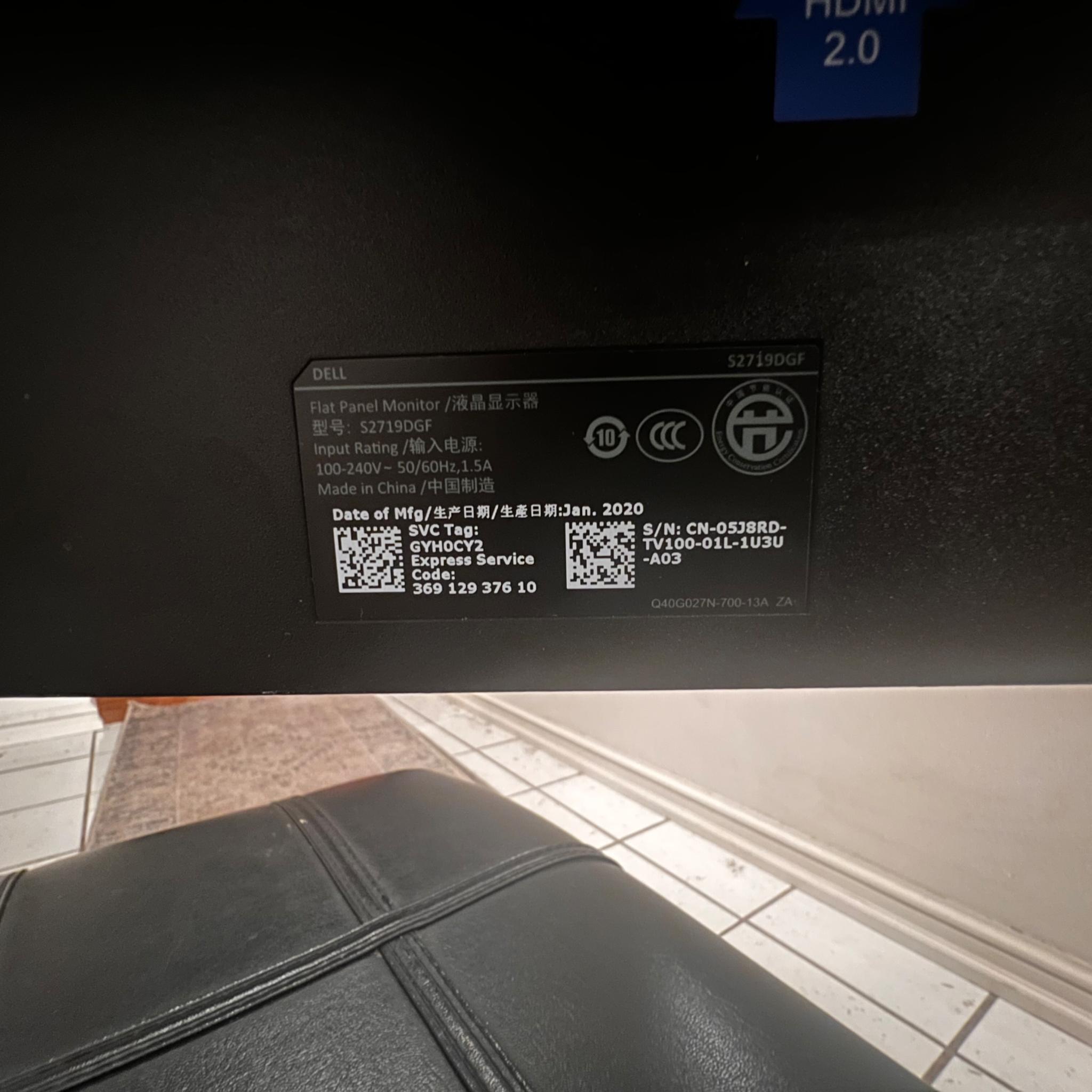 DELL S2719DGF 1440p 155Hz Monitor, AMD Freesync, G-Sync Compatible, TN panel