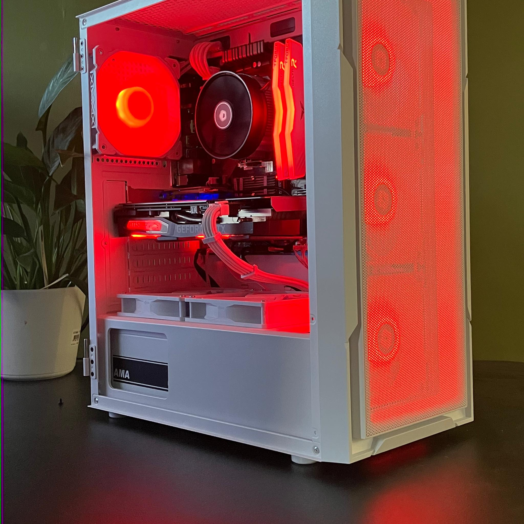 🦃Black Friday Sale! 🦃White RGB Gaming PC Ryzen 5 Nvidia GTX 1660 SUPER 16 gb 512gb Wifi Win11pro