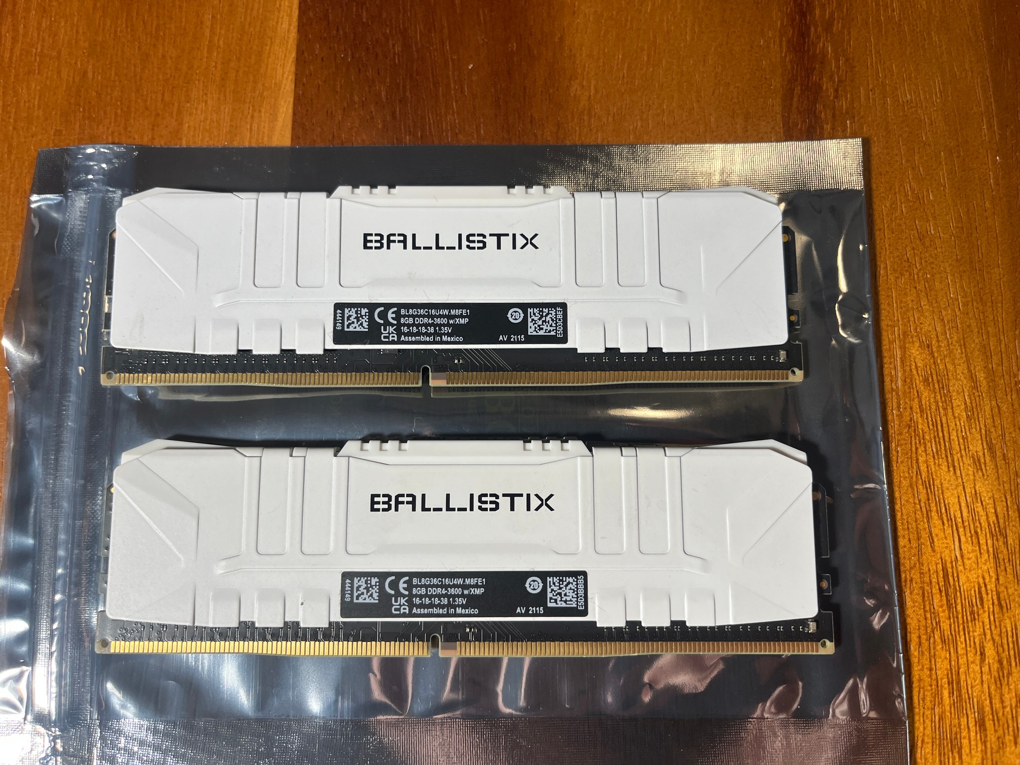 Crucial Ballistix DDR4-3600 16GB (2x8GB) DIMM XMP Desktop RAM BL8G36C16U4W.M8FE1