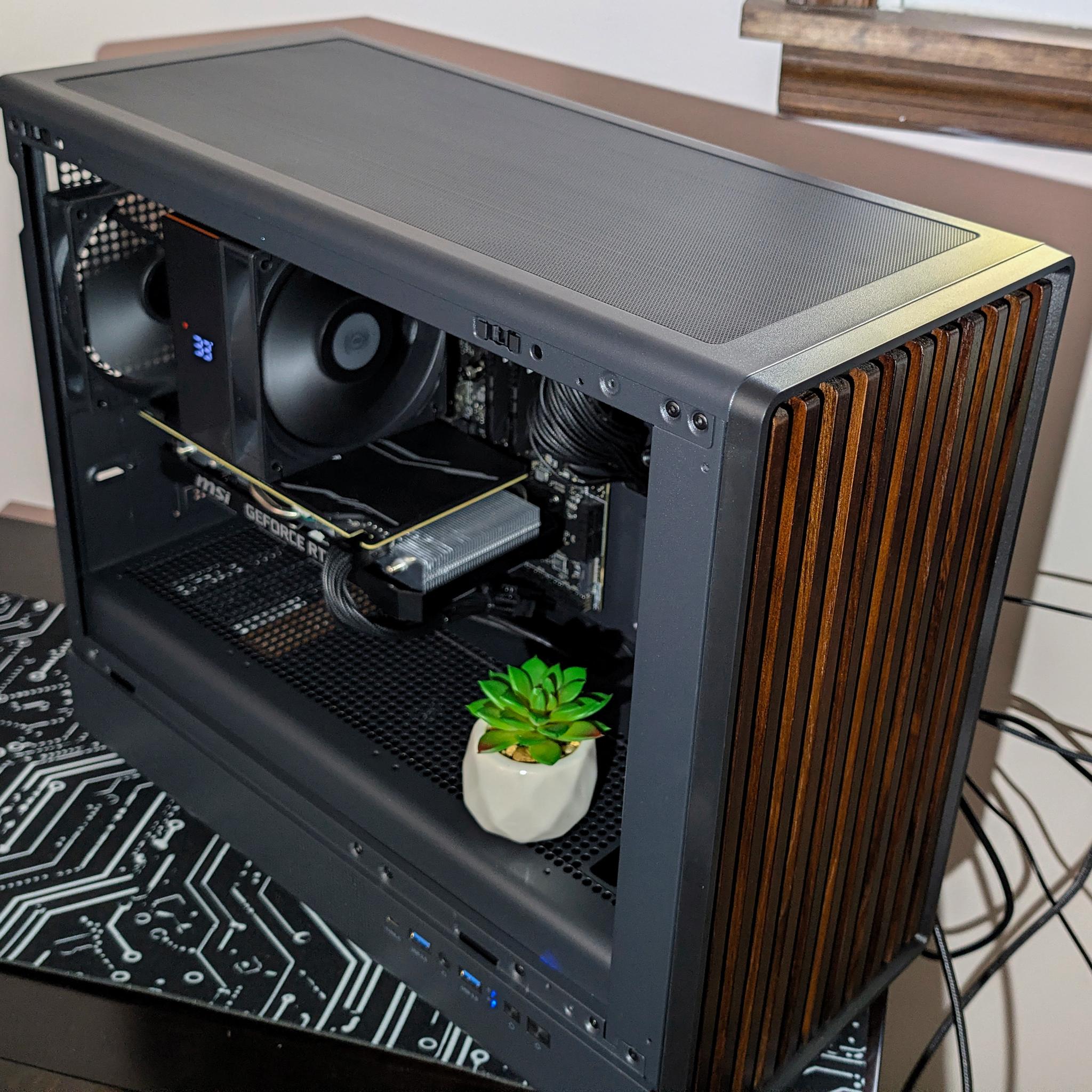 Ultra-Clean Wood Stealth PC | Ryzen 7 5800X + RTX 2060 Super | 1440p Gaming / Office Workstation