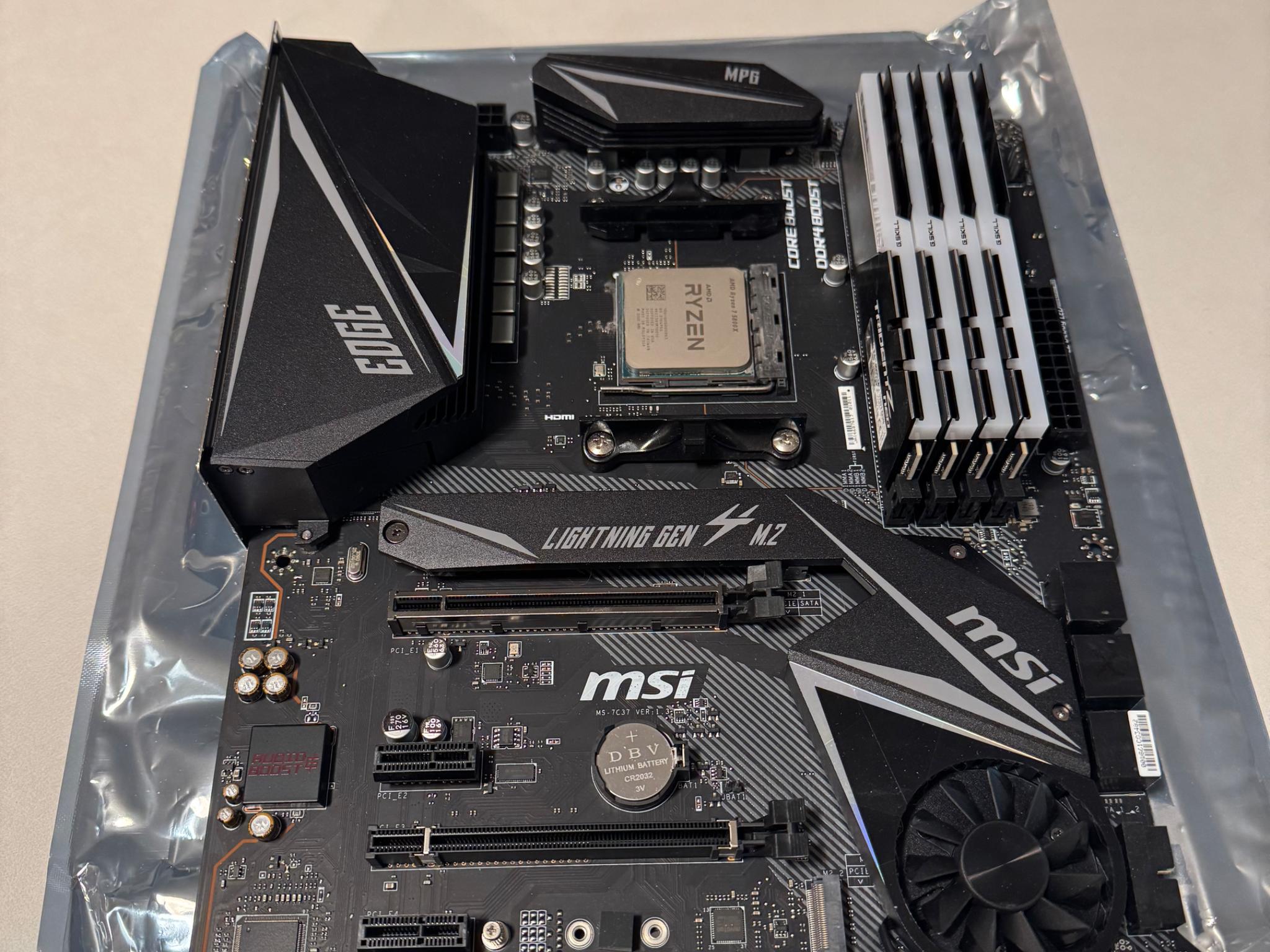 AMD 5800X with MSI X570 Motherboard and 32GB Ram