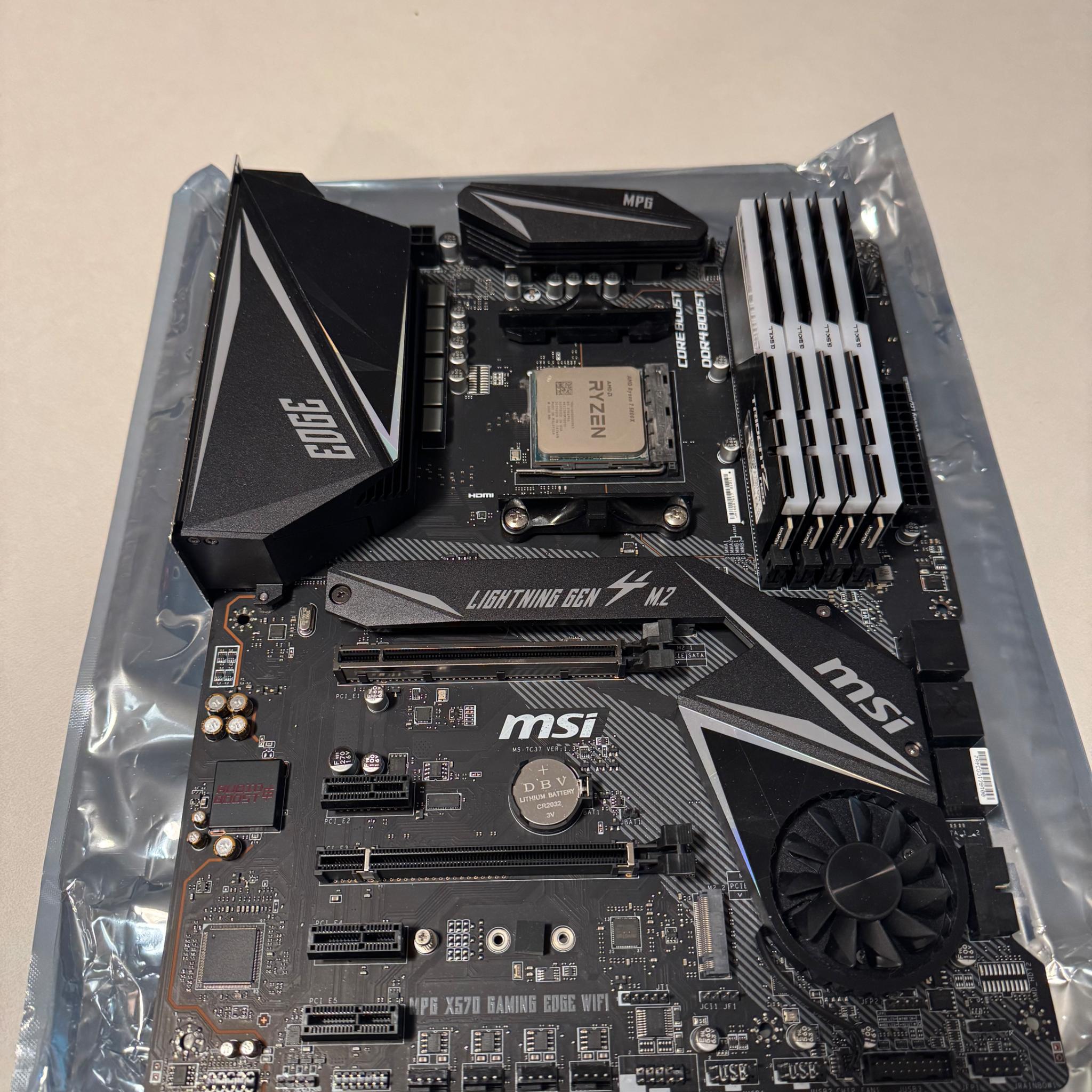 AMD 5800X with MSI X570 Motherboard and 32GB Ram