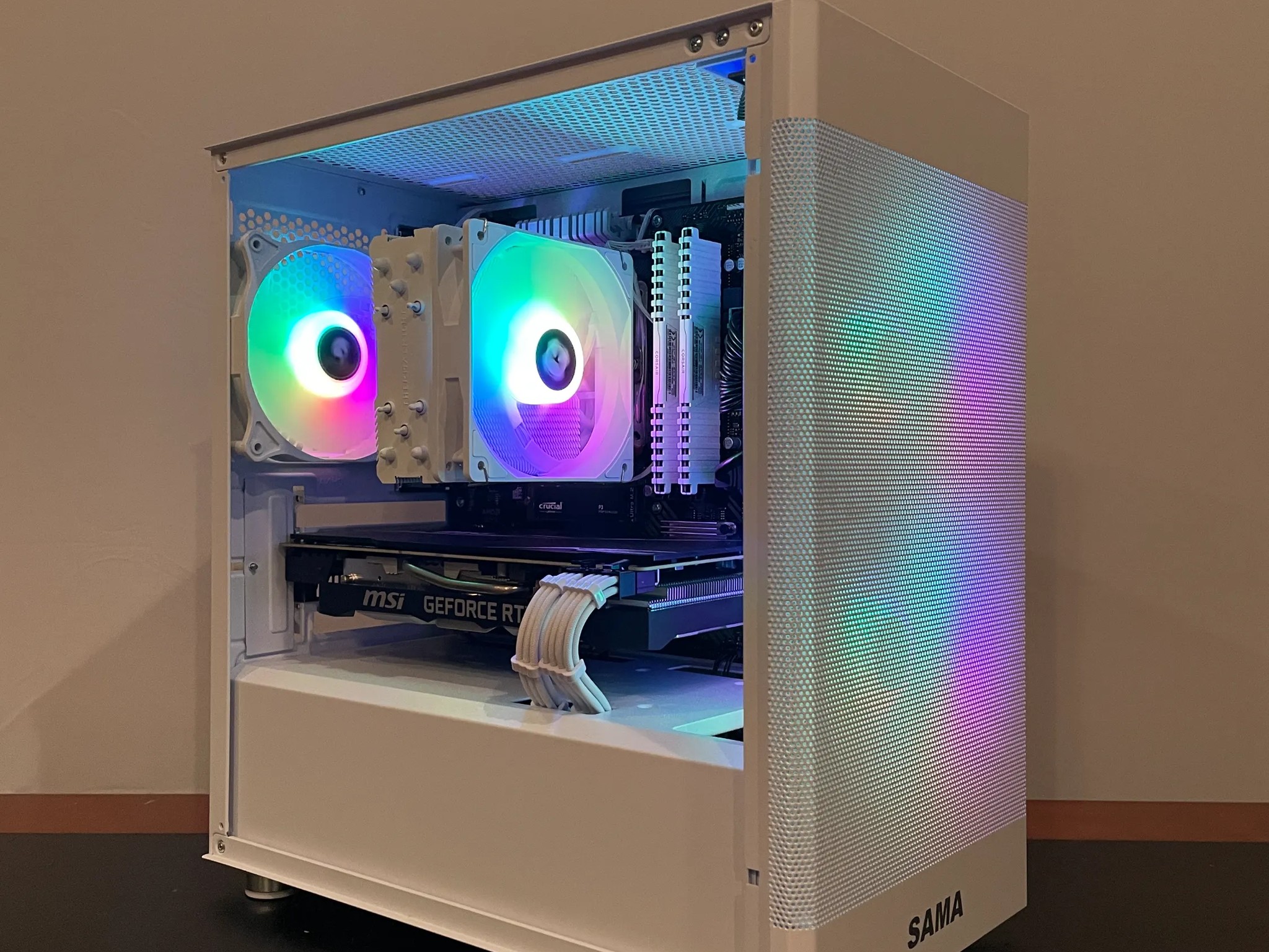 ⚪ White 1080p PC | RTX 2060 12GB | Ryzen 5 3600 | WiFi and Bluetooth | ARGB Control ⚪