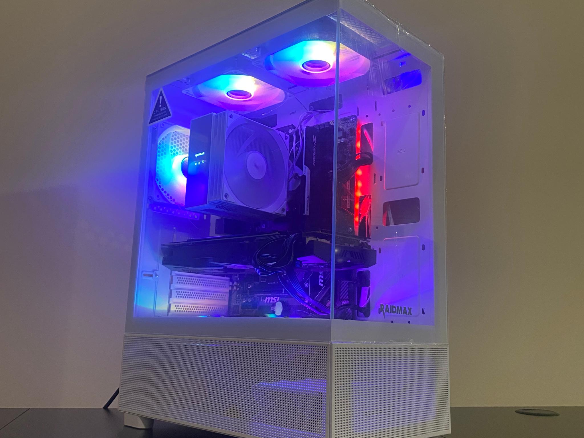 White RGB Gaming PC | Ryzen 5 3600 | GTX 1080 8GB | 16GB DDR4 | 500GB M.2 SSD