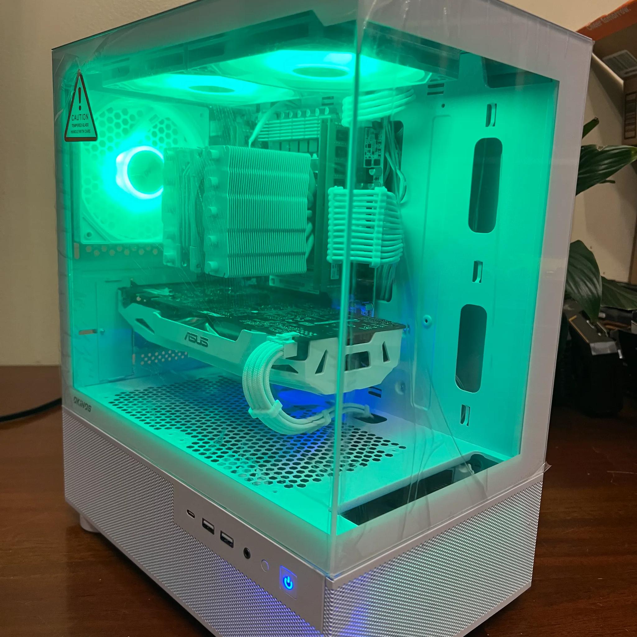 Intel 10 Core White Gaming PC GTX 1070 1tb NVME SSD 32GB RAM WIFi WINDOWS 10 Pro