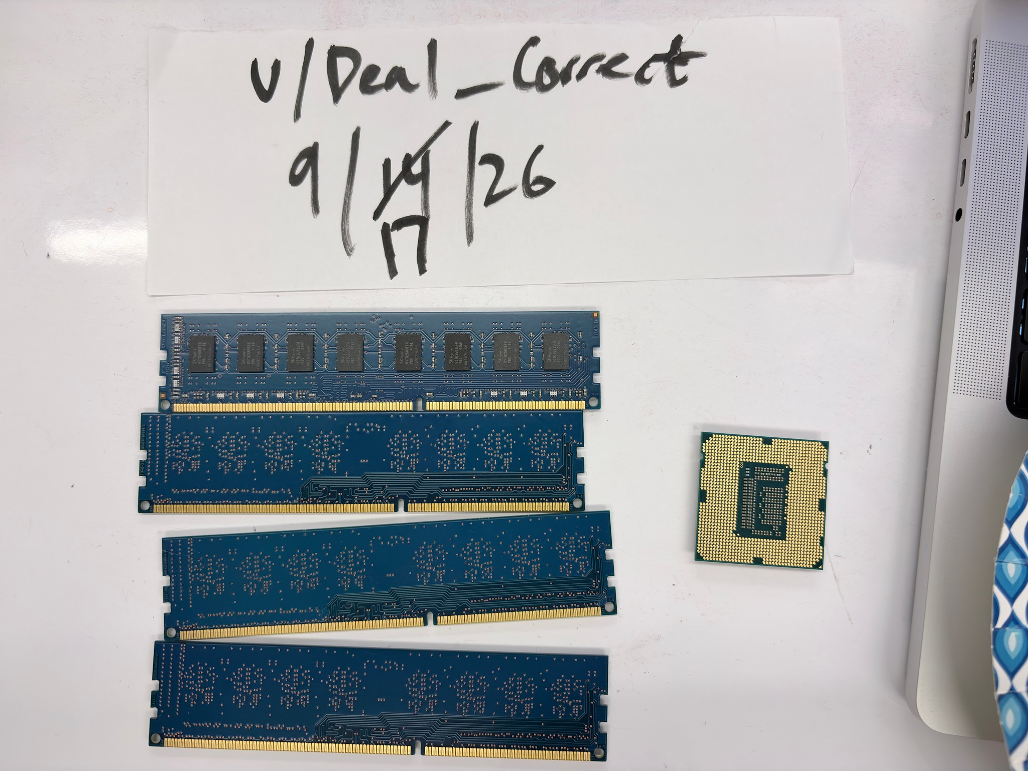 Intel Core i7 3770 CPU+ 16GB (4x4GB) DDR3 Bundle