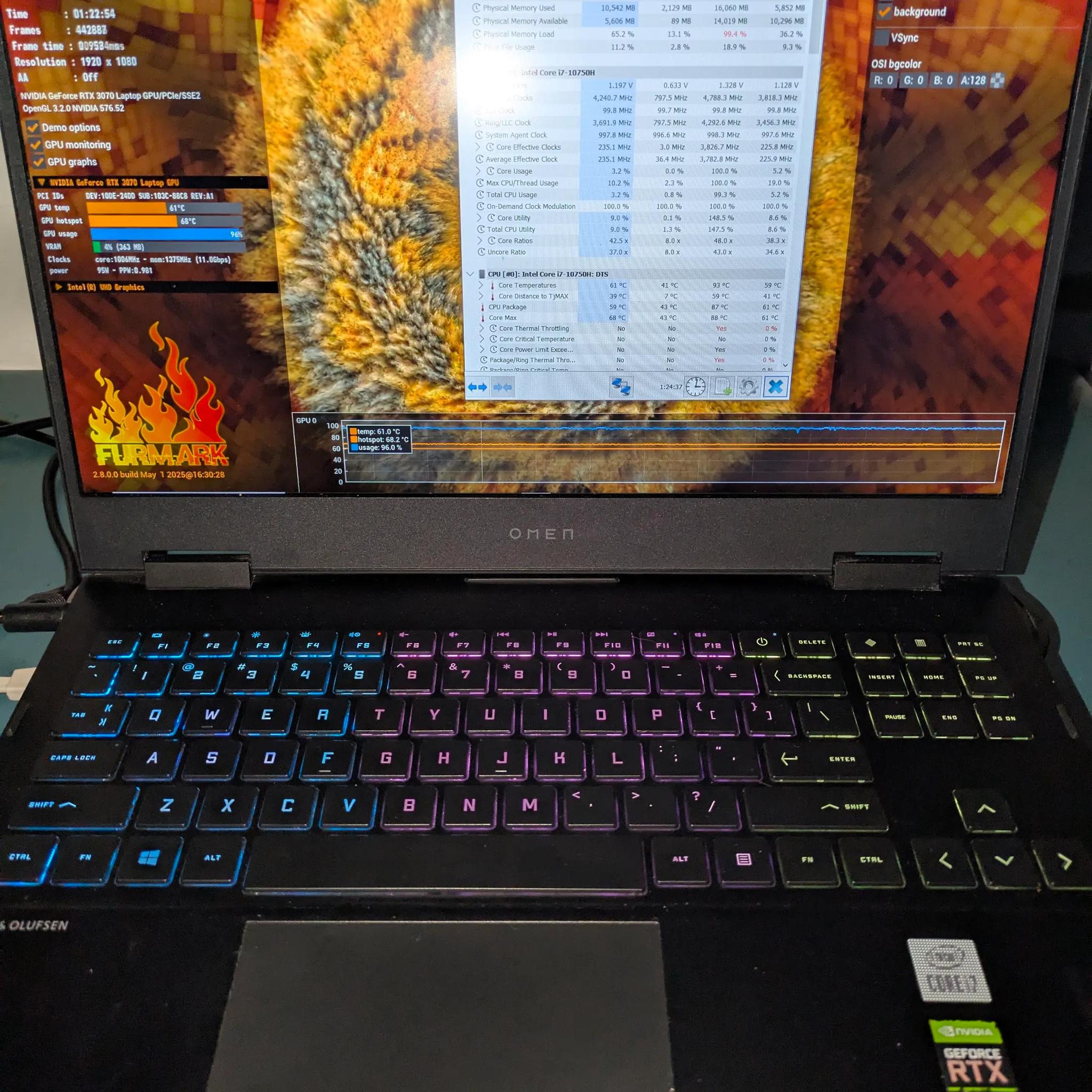 HP OMEN 15-EK1013DX | RTX 3070 | 10th Gen i7 | 16GB DDR4 | 1.25 TB SSD | W10P