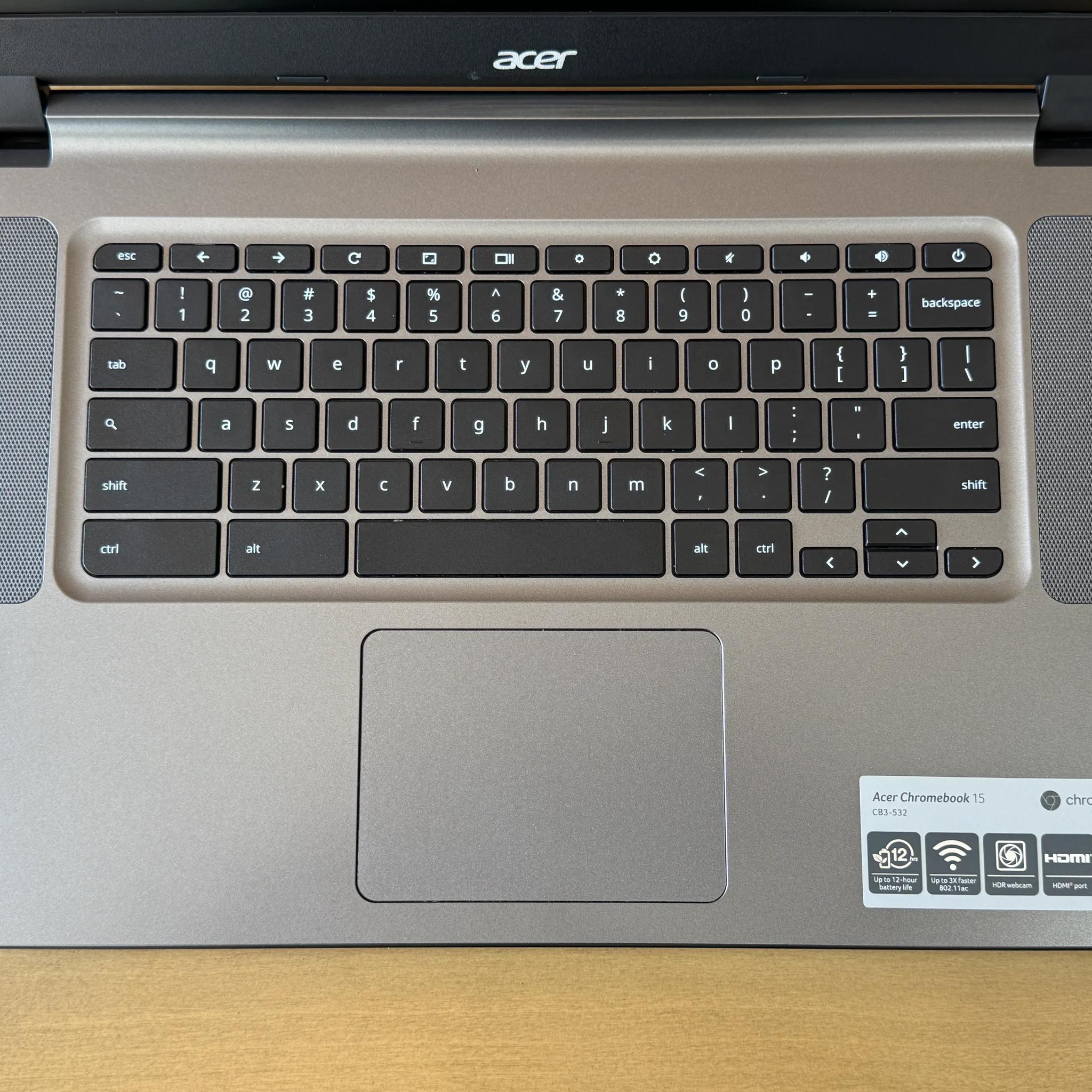 Acer Chromebook 15 CB3-532-C47C - Intel Celeron N3060 (Quad-Core) - 2GB RAM - 16GB eMMC - ChromeOS
