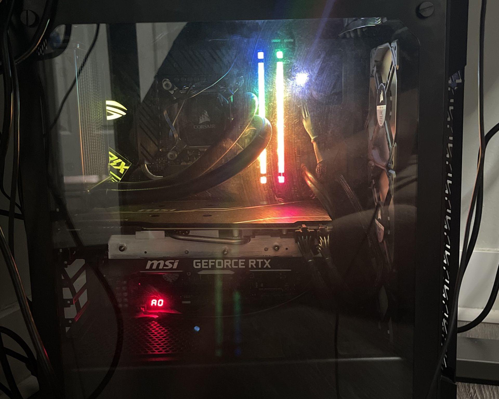 i7-10700, ROG STRIX z490-E Gaming, 32 GB DDR4 Corsair Vengeance, 1 TB Samsung 970 SSD, 2080 Super