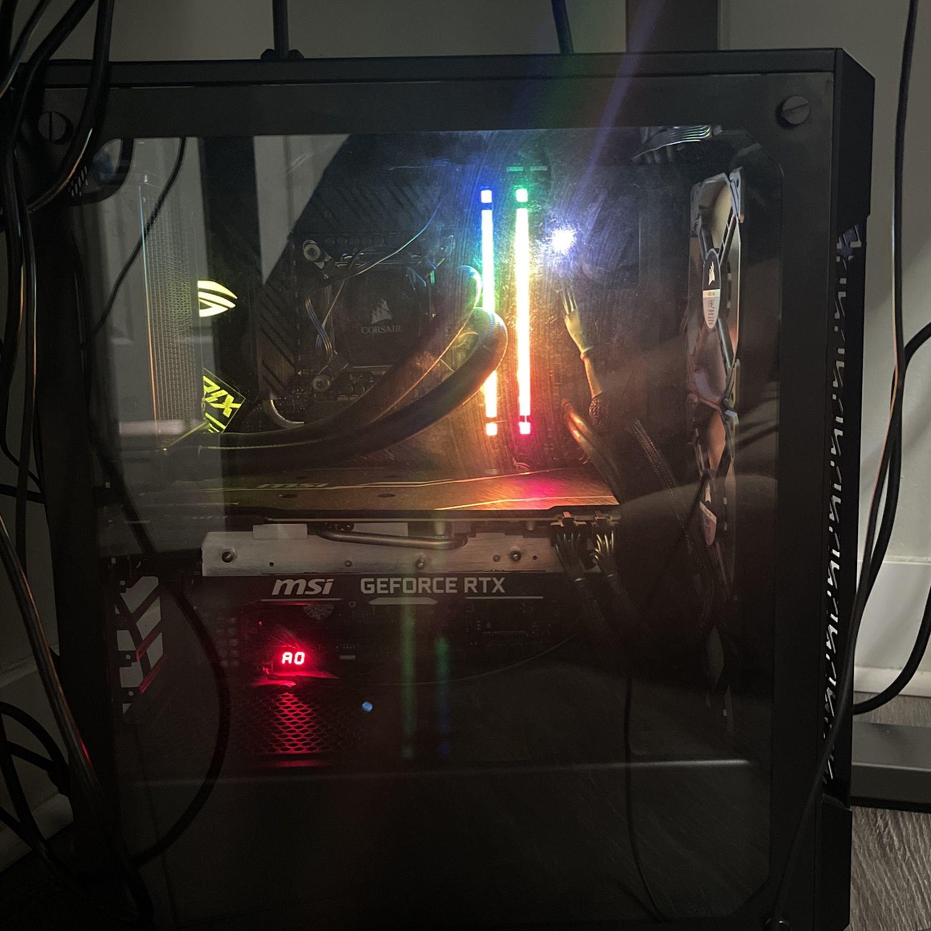 i7-10700, ROG STRIX z490-E Gaming, 32 GB DDR4 Corsair Vengeance, 1 TB Samsung 970 SSD, 2080 Super