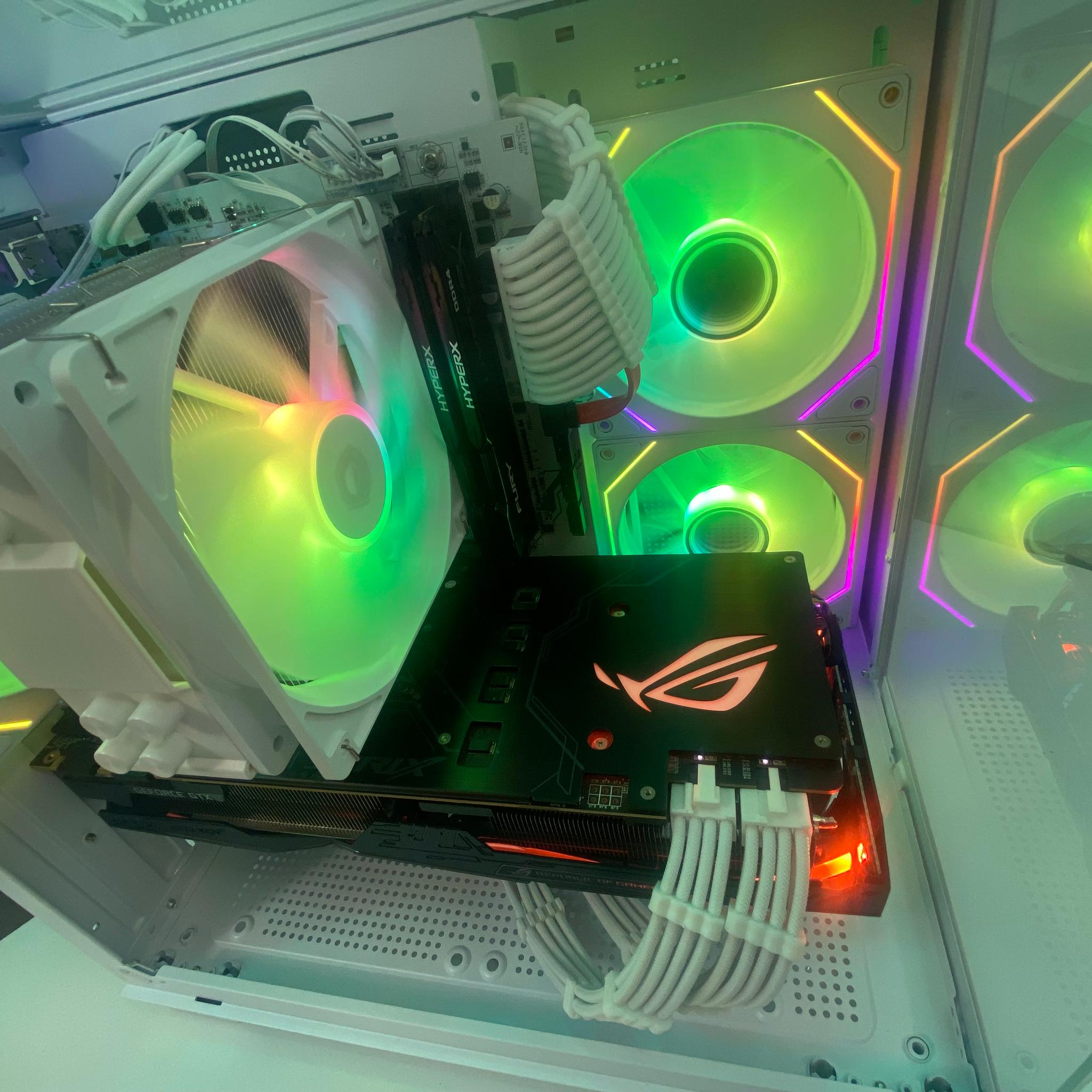 💘 💘 White Elite Build – Ryzen 7 2700 + GTX 1080 Ti 11GB | 1080p/1440p High FPS Ready