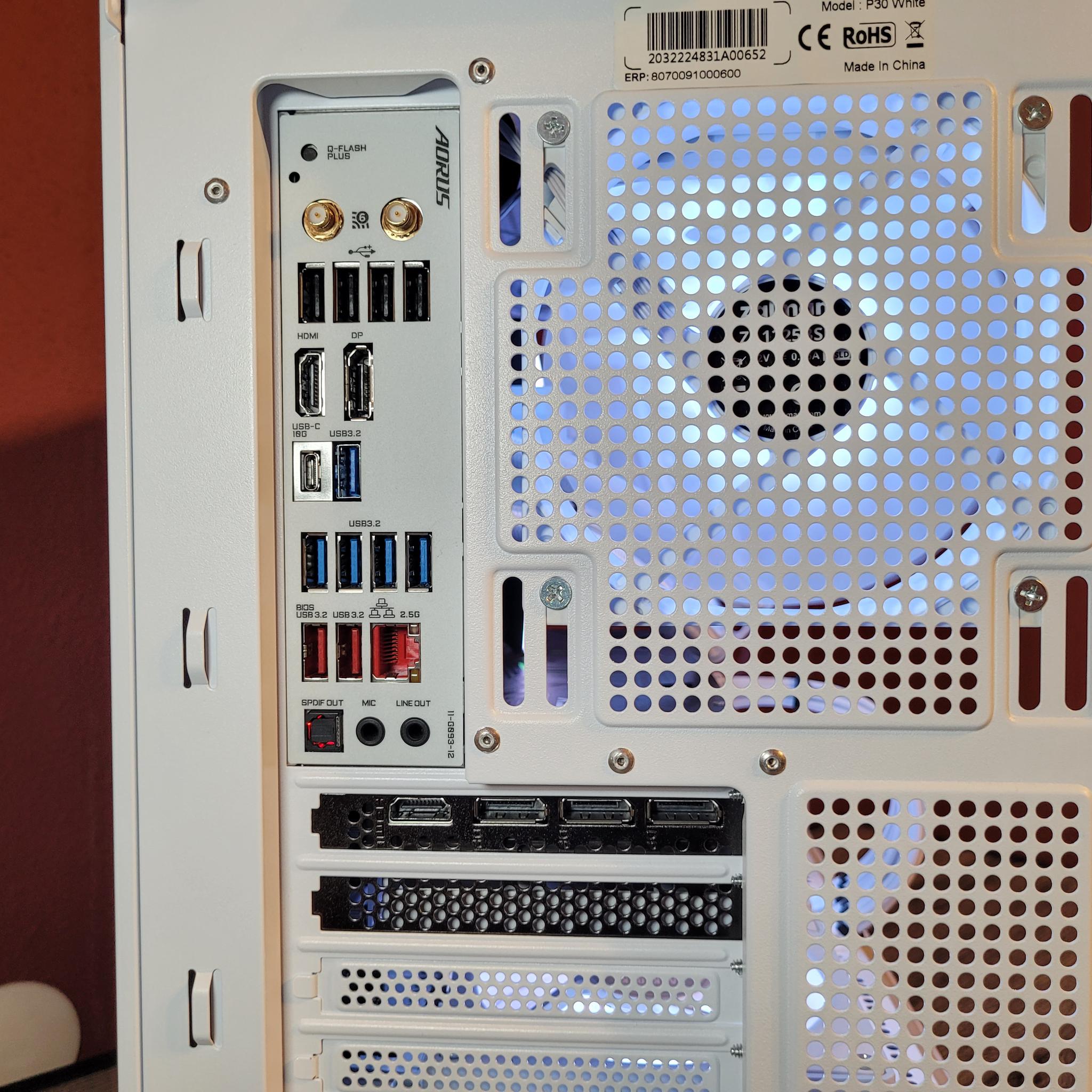 White RTX 3080 Gaming PC (Ryzen 5 7600X | 32GB RAM | 1TB SSD | WiFi 6 + BT)
