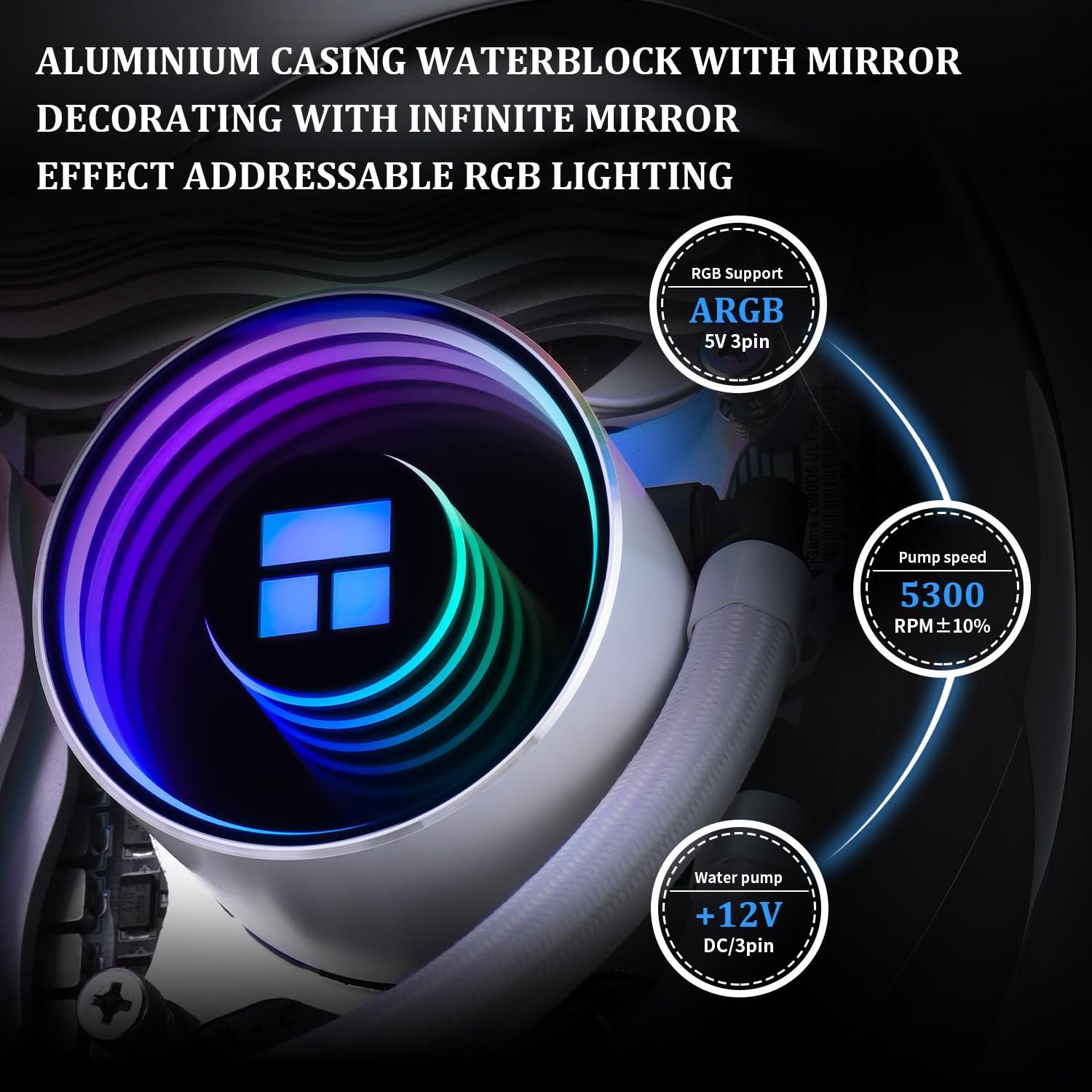 AIO Cooler Thermalright Frozen Notte 360 White ARGB