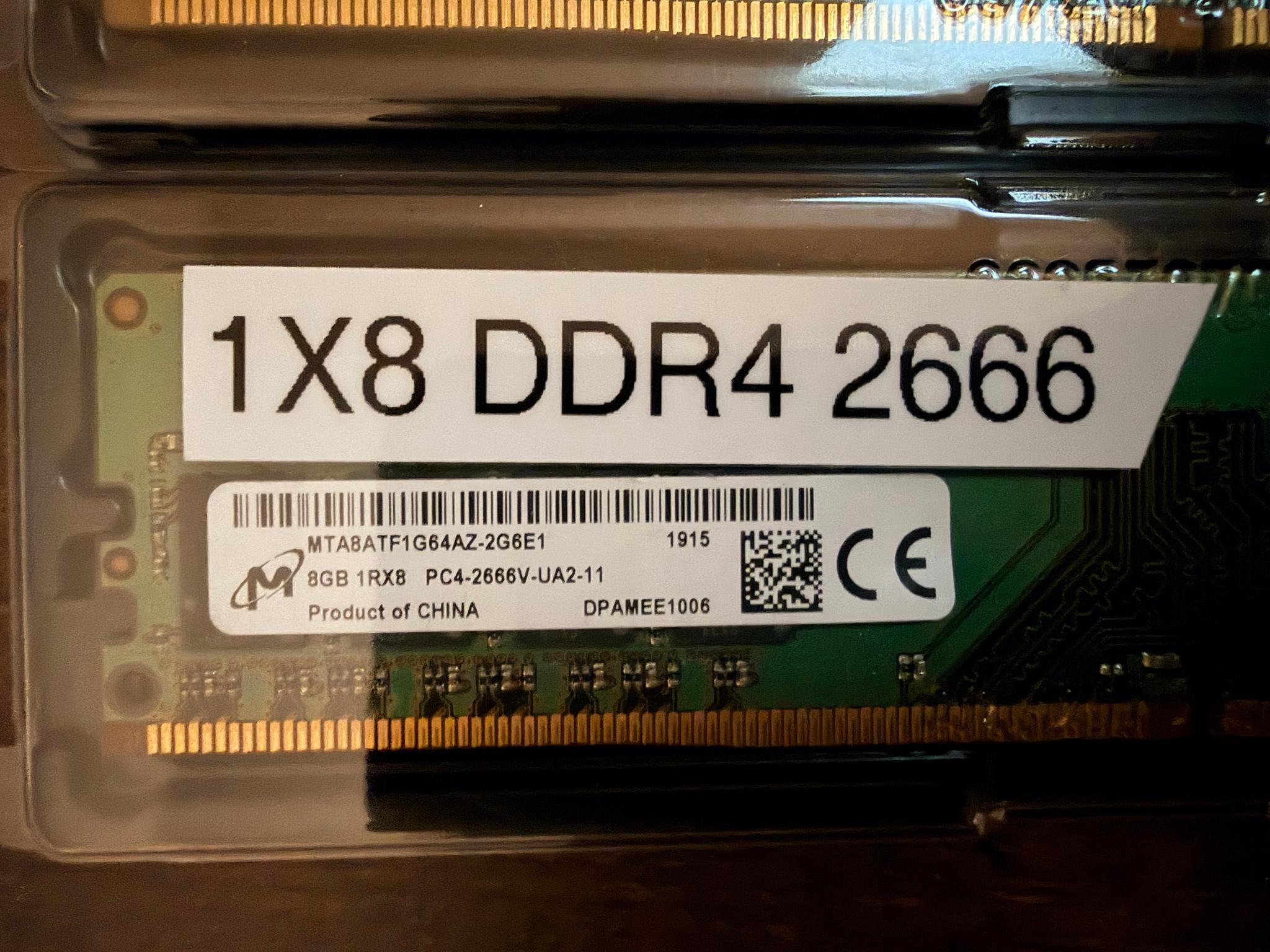 (USED) Micron DDR4 2666MT/S 16GB (2x8GB)