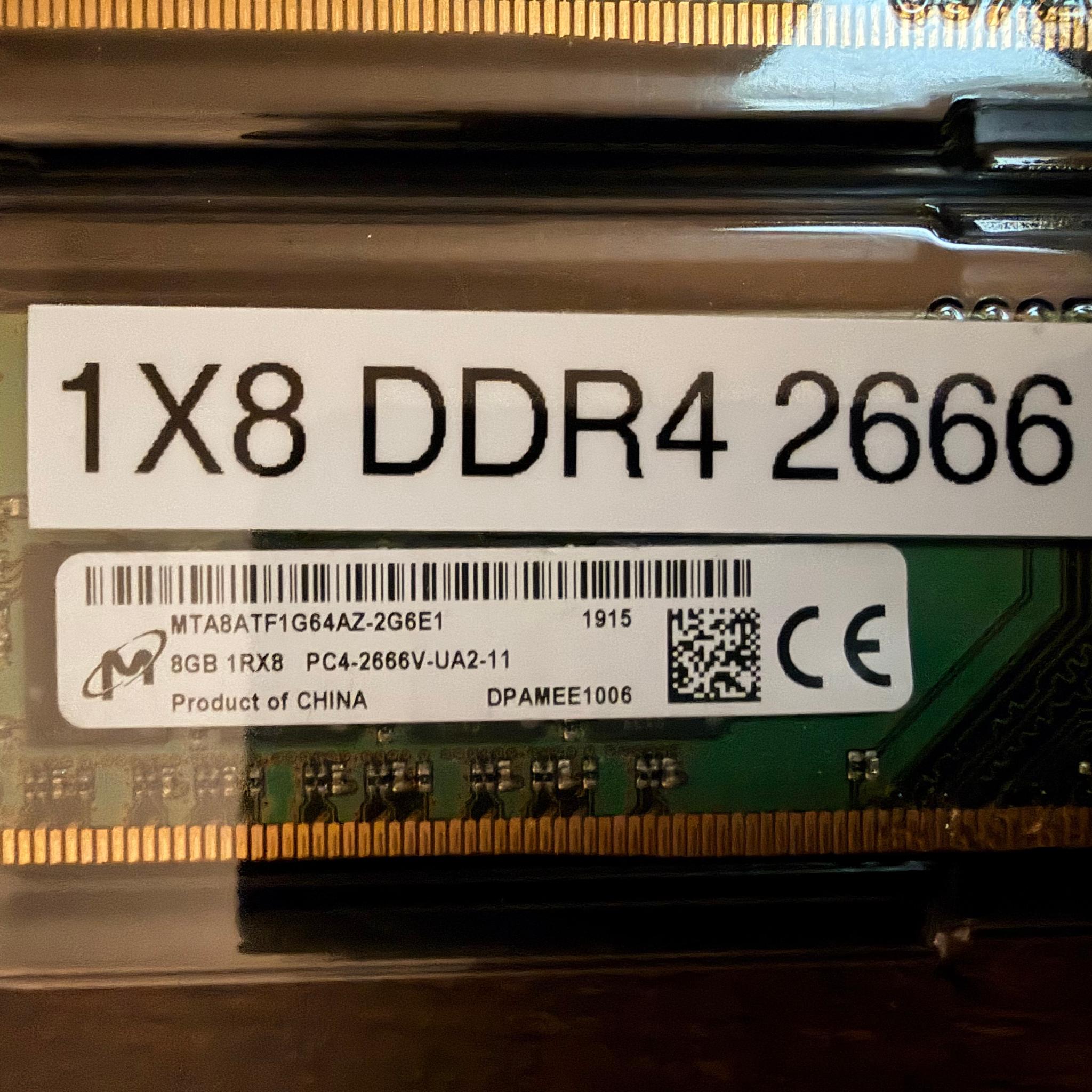 (USED) Micron DDR4 2666MT/S 16GB (2x8GB)