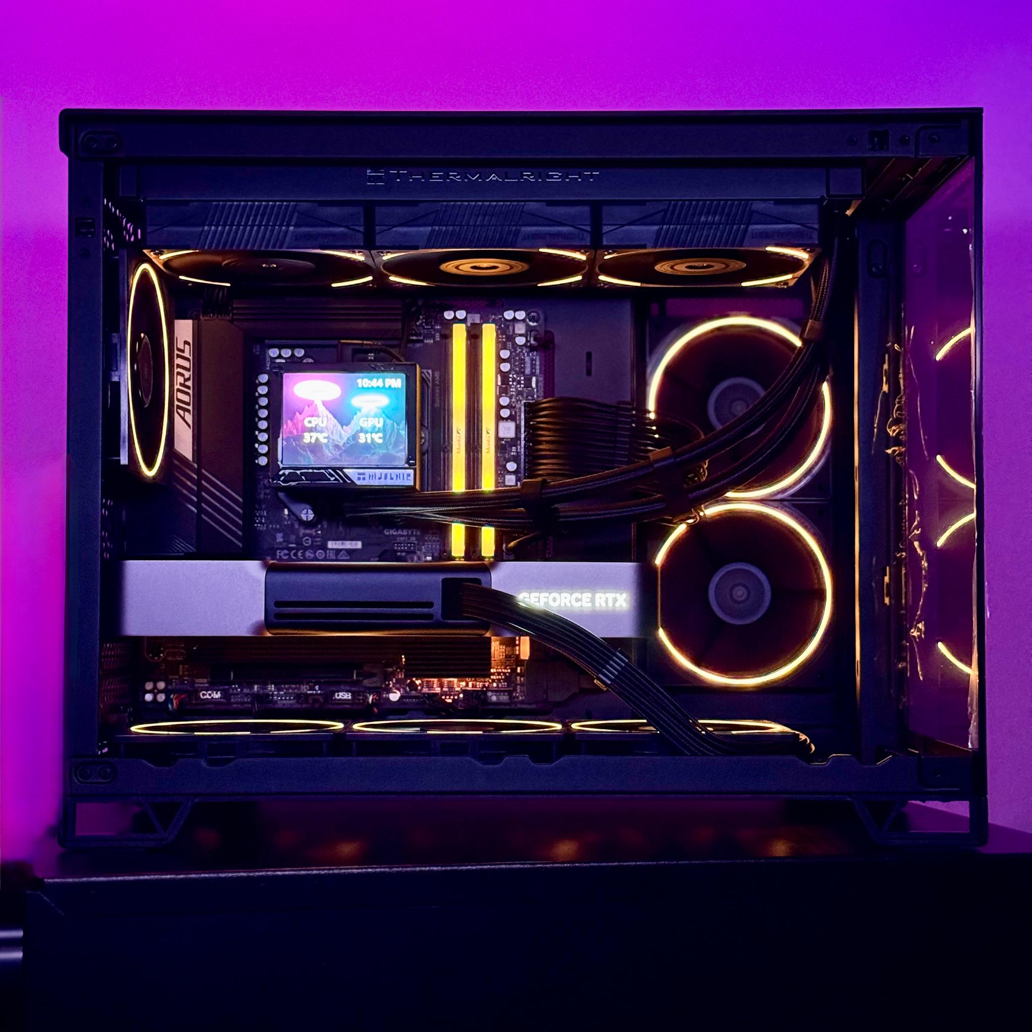 Nightfall 🌑✨ 5080 Founders Edition | 9800X3D | 32GB DDR5-6000 RAM | 2TB SSD | 360 AIO Liquid Cooled