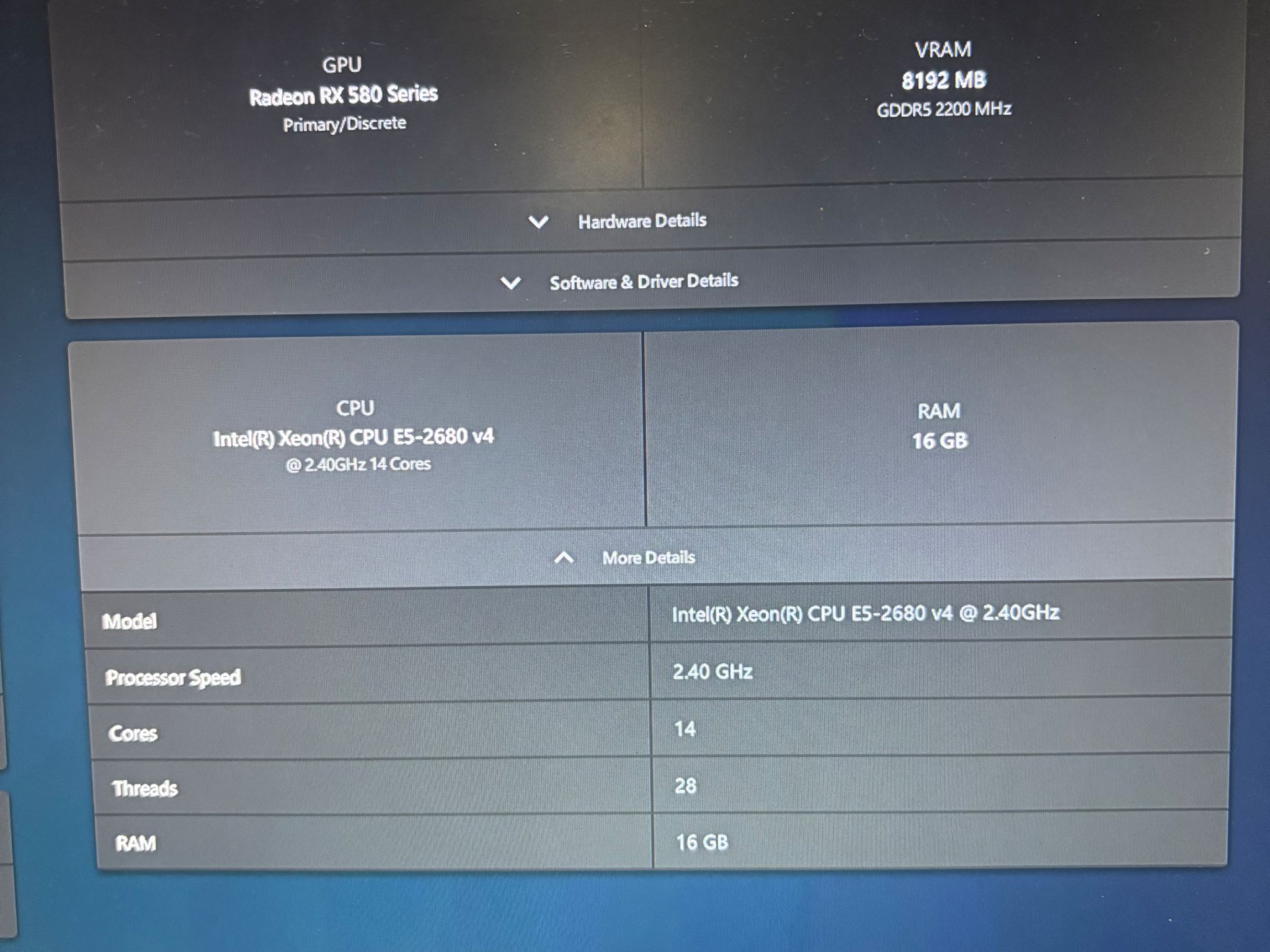 Gaming PC Xeon RX 580 8GB