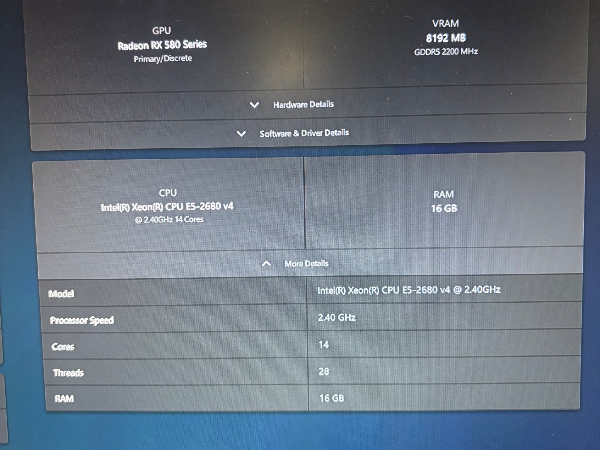 Gaming PC Xeon RX 580 8GB