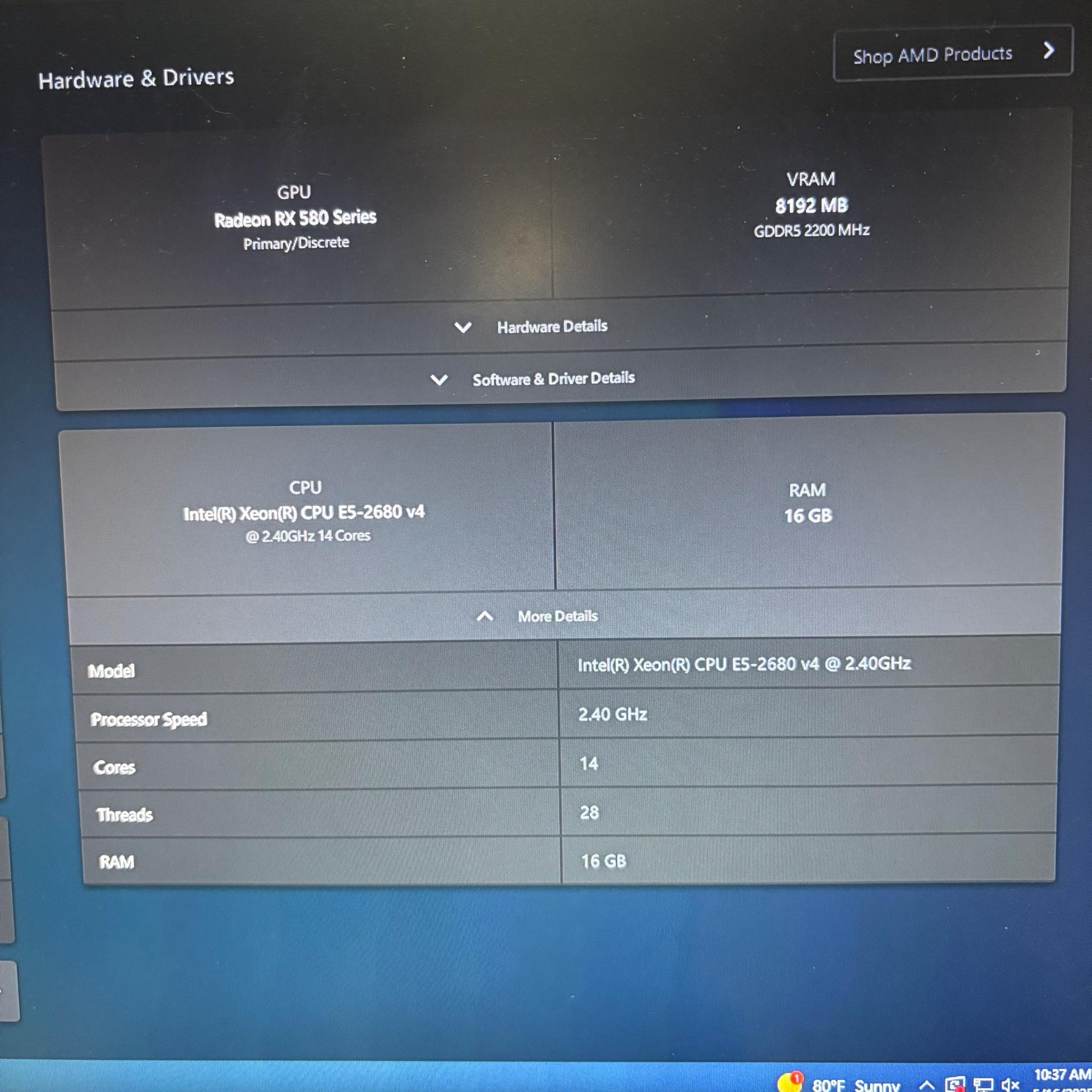 Gaming PC Xeon RX 580 8GB