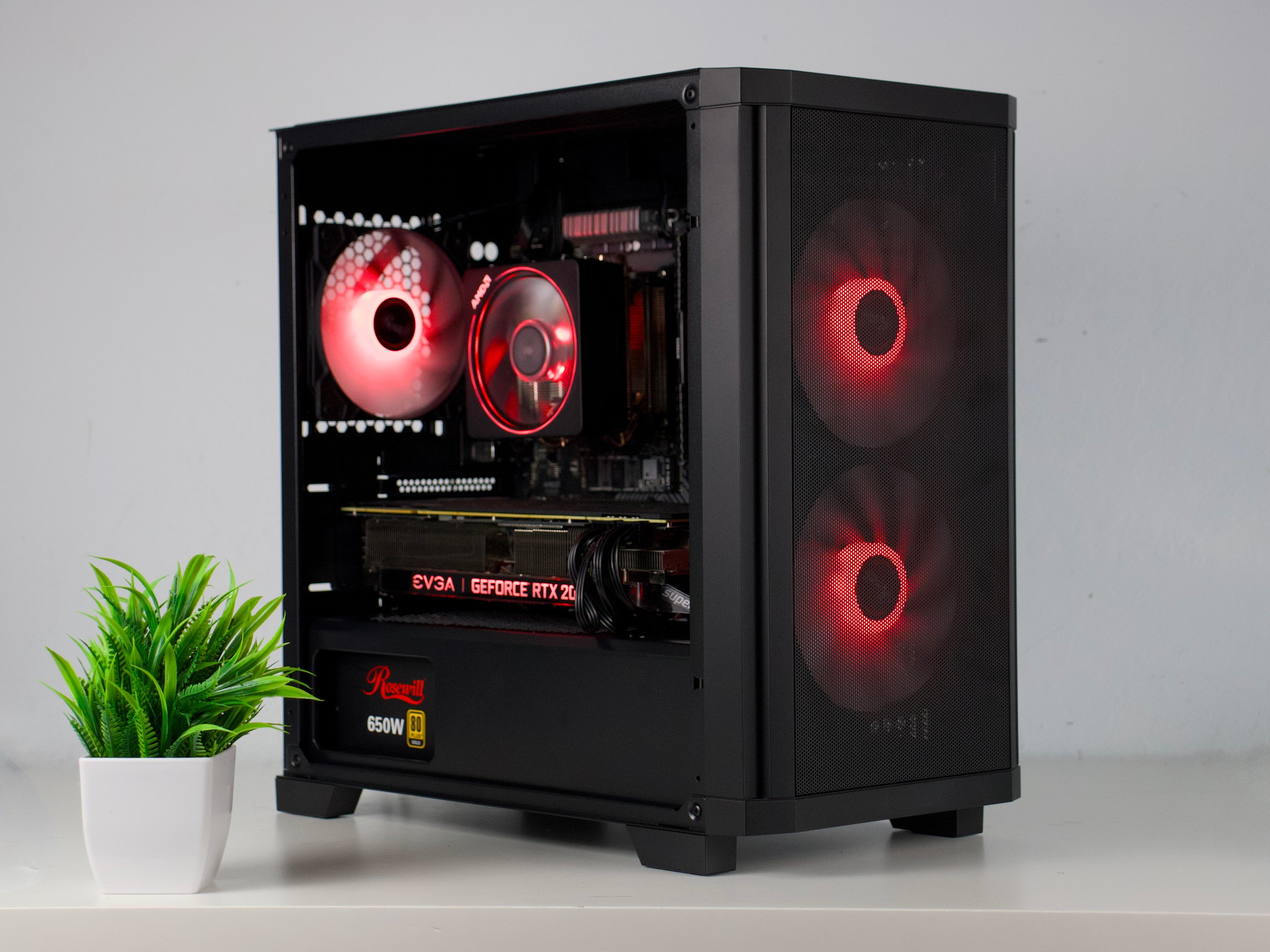 ♠️♥️ Black Gaming PC – RTX 2070 Super, Ryzen 5 3600, 16GB RAM, 1TB SSD - WiFi, BlueTooth ♥️♠️