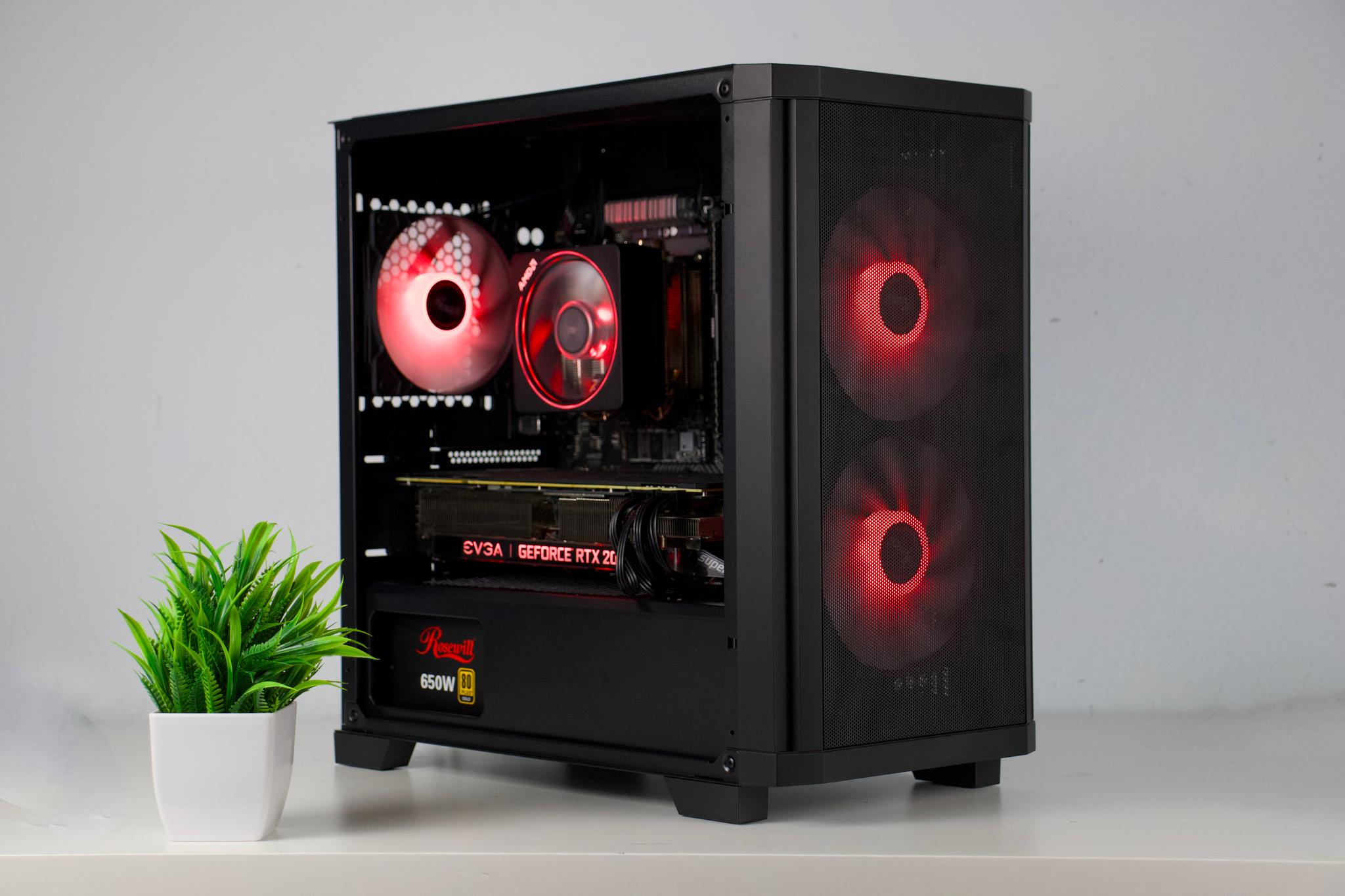 ♠️♥️ Black Gaming PC – RTX 2070 Super, Ryzen 5 3600, 16GB RAM, 1TB SSD - WiFi, BlueTooth ♥️♠️