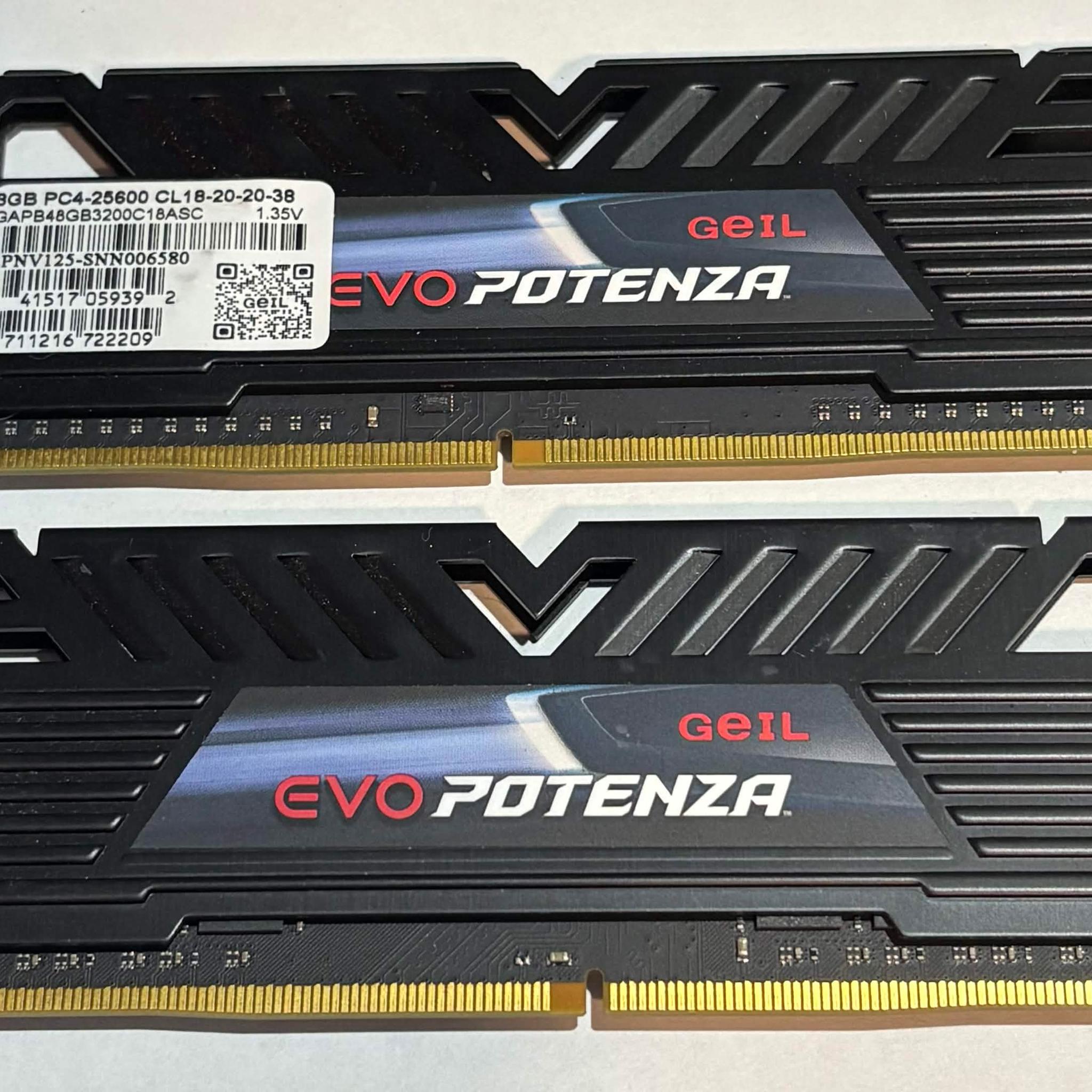 GeIL EVO Potenza 16GB (2x8GB) DDR4 3200MHz CL18 Gaming Memory Kit | Tested Working