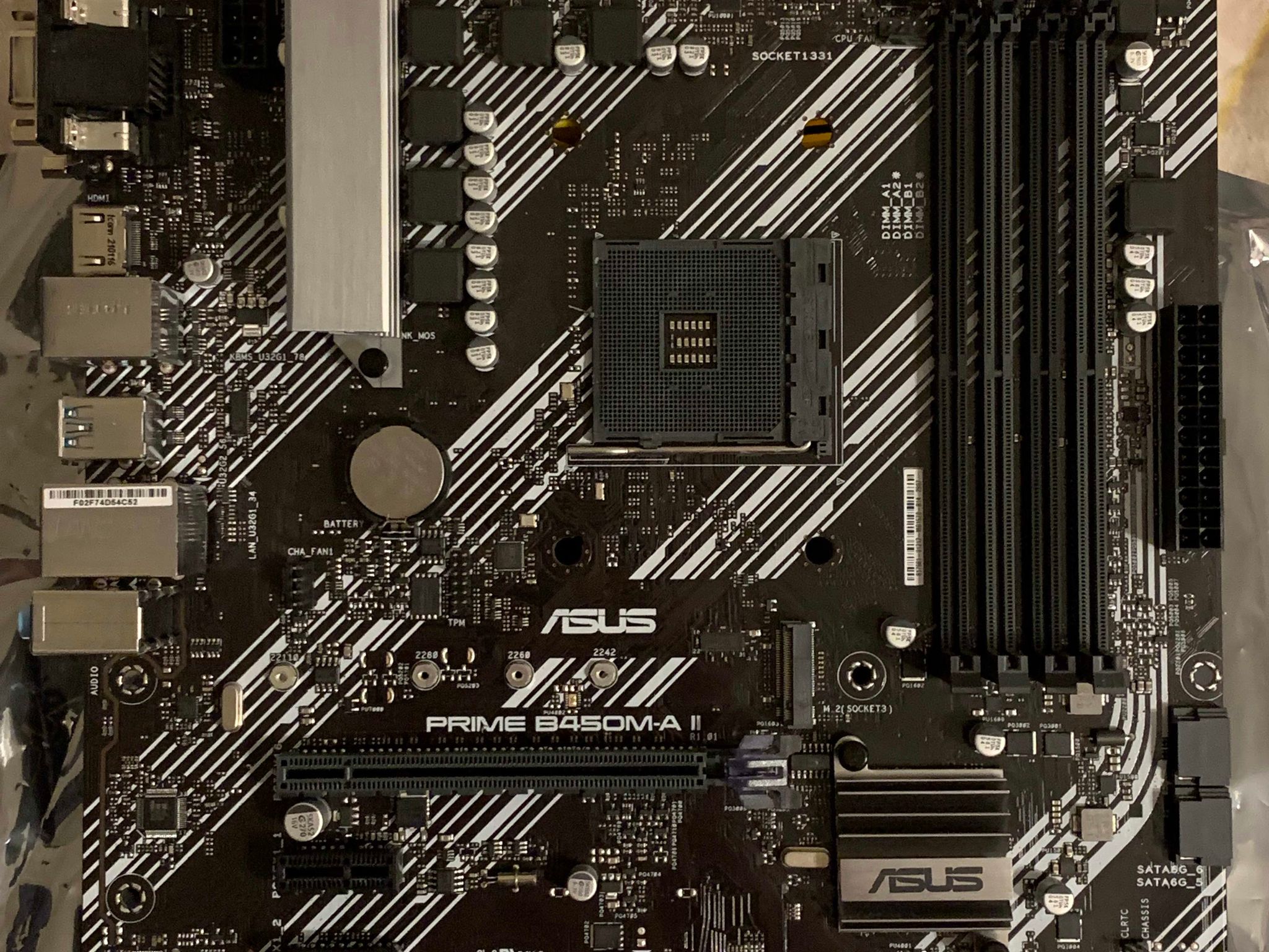 ASUS PRIME B450-A II Micro-ATX Motherboard(IO included) 