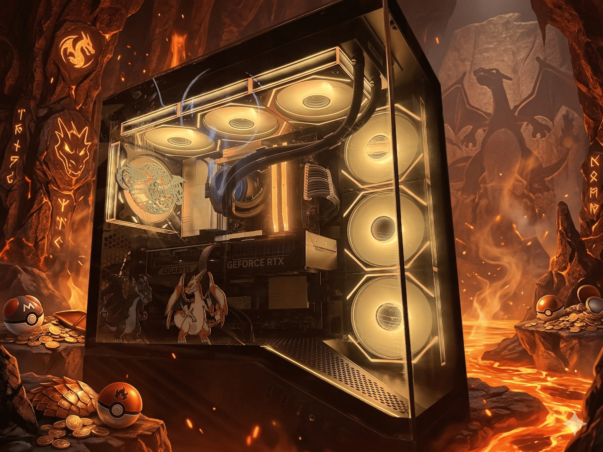 🔥🐉 XY FLAME 🐉🔥 Ryzen 9 7900X| RTX 5070| 32 GB DDR5| 1.5 TB NVMe| 850W PSU