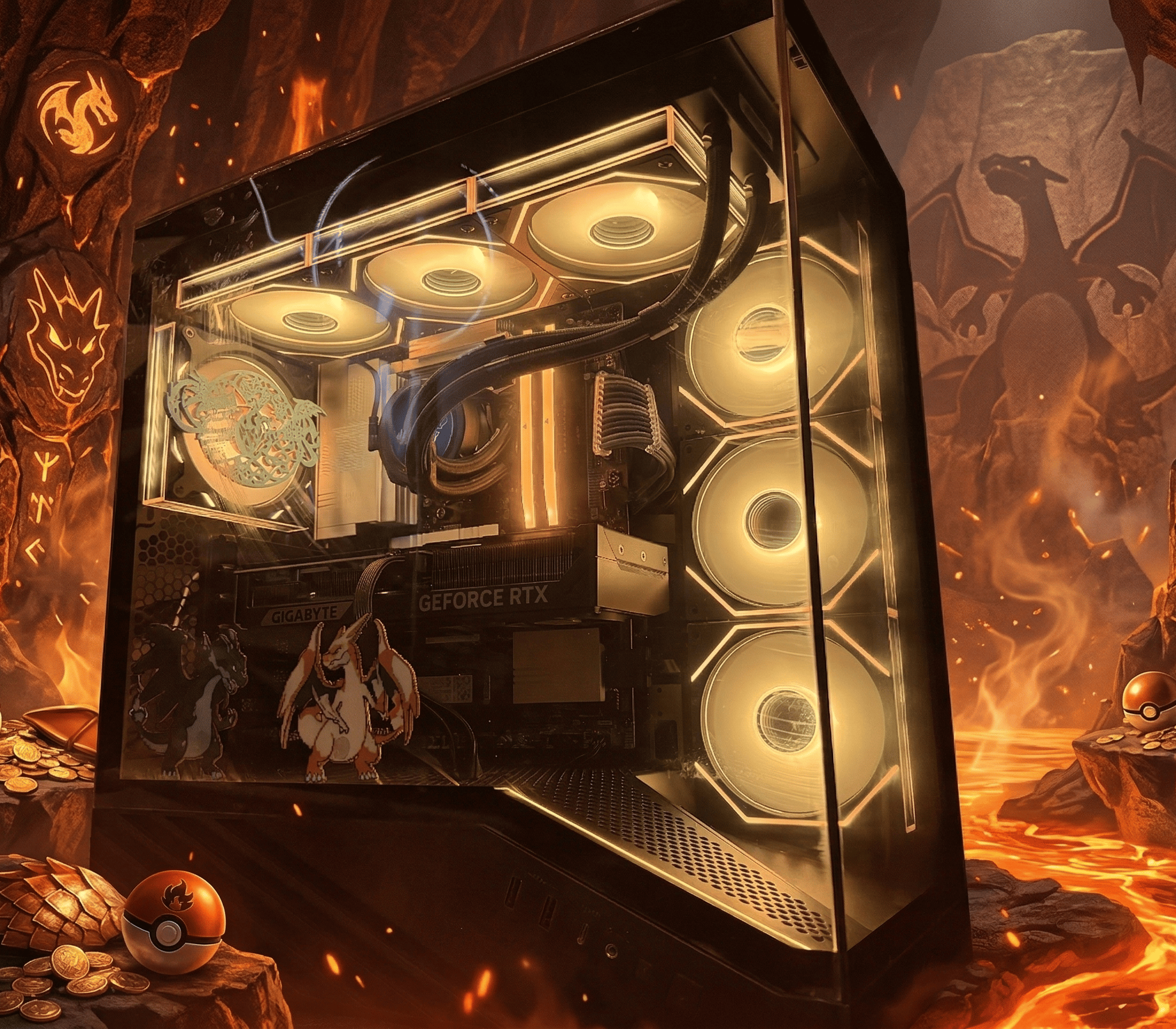 🔥🐉 XY FLAME 🐉🔥 Ryzen 9 7900X| RTX 5070| 32 GB DDR5| 1.5 TB NVMe| 850W PSU