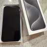 Apple Iphone 15 Pro Unlocked 128 GB Black Titanium Color.