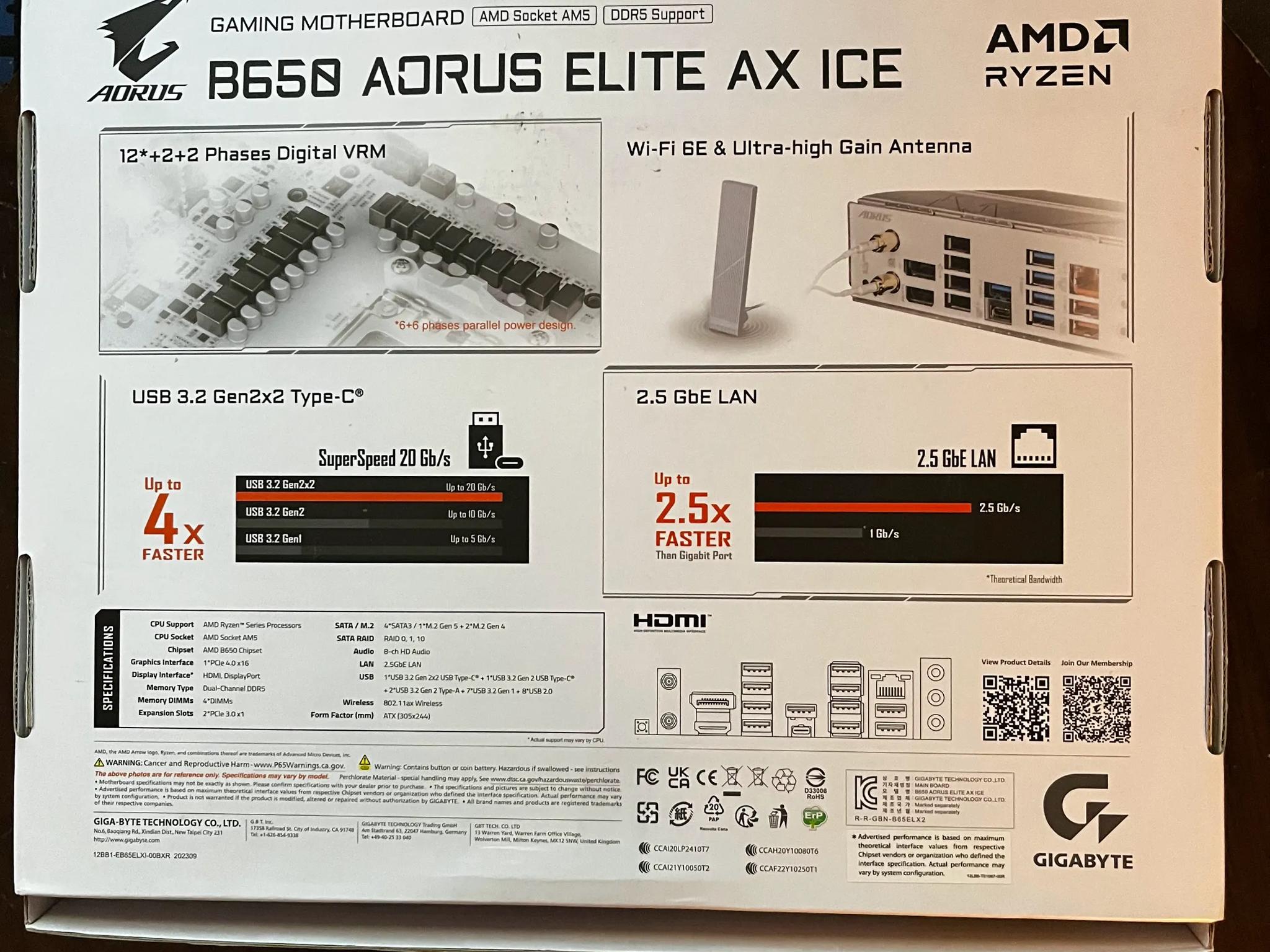 Gigabyte B650 Aorus Elite AX Ice