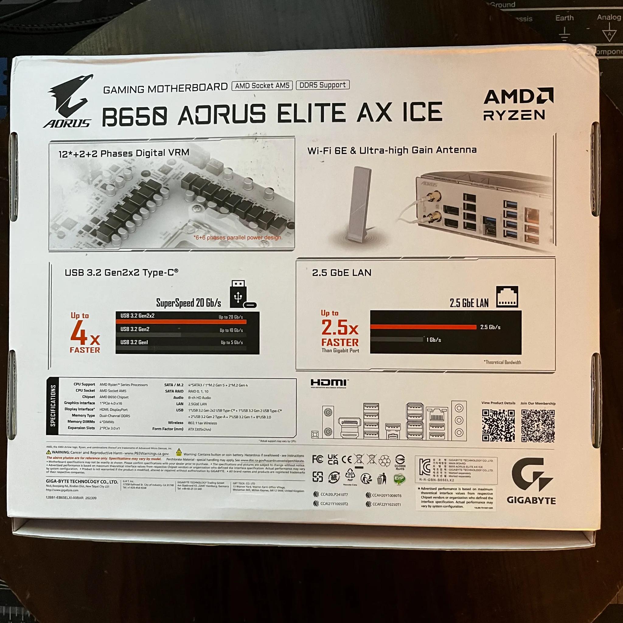 Gigabyte B650 Aorus Elite AX Ice