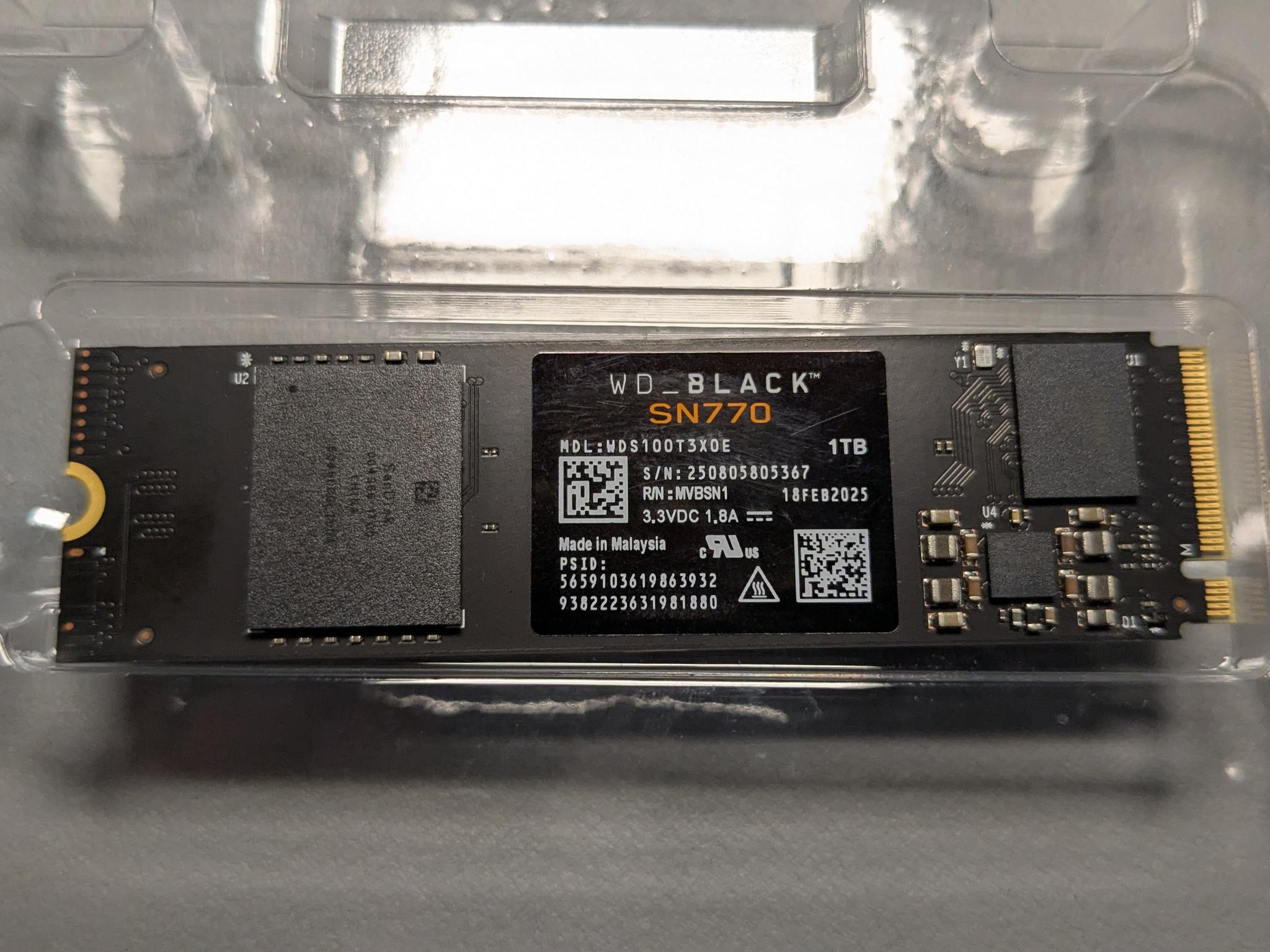Western Digital WD Black SN770 NVMe SSD 1TB