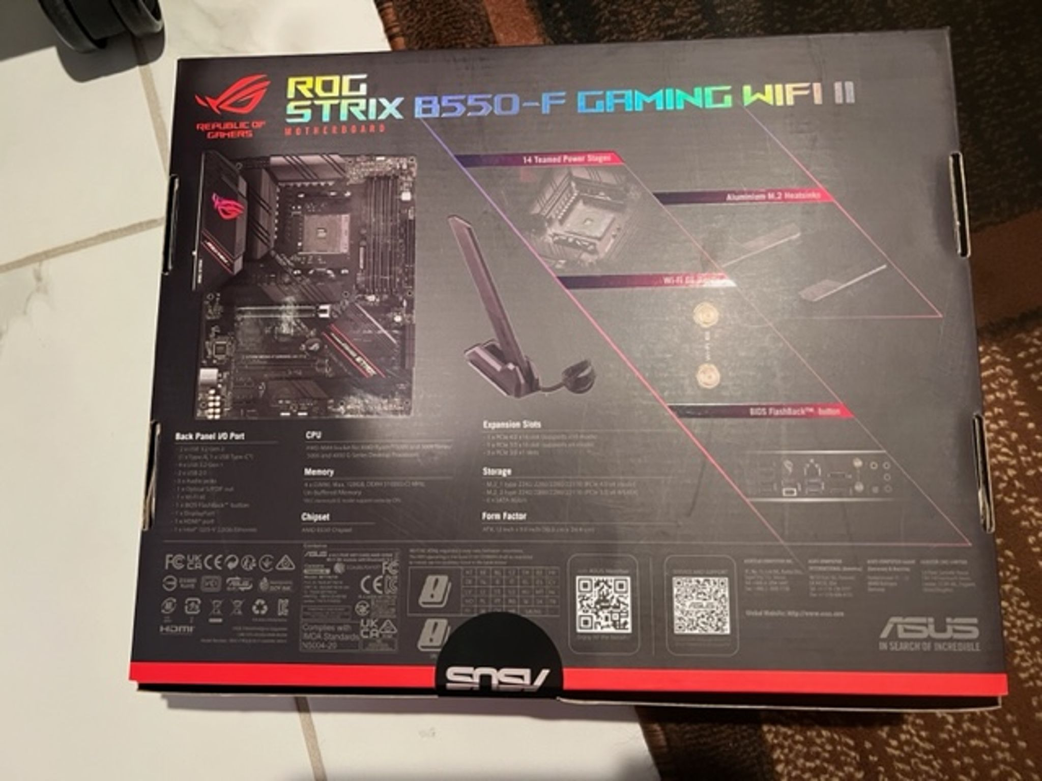 ASUS B550-F ROG Strix Gaming WiFi II AMD AM4 ATX Motherboard