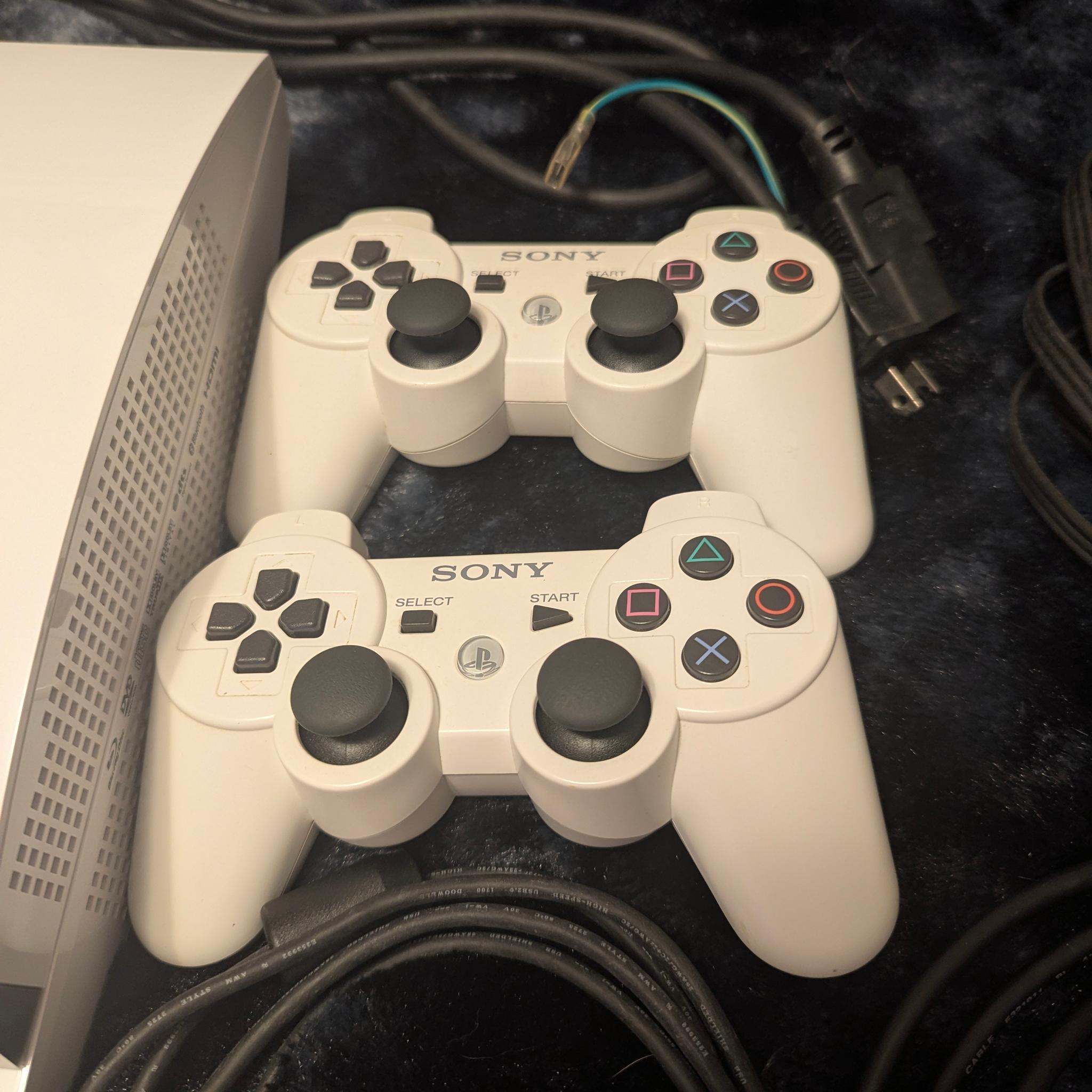 White Japanese PS3 Japan Region + 500gb SSD & 4.91 EvilNat CFW (Original Box)