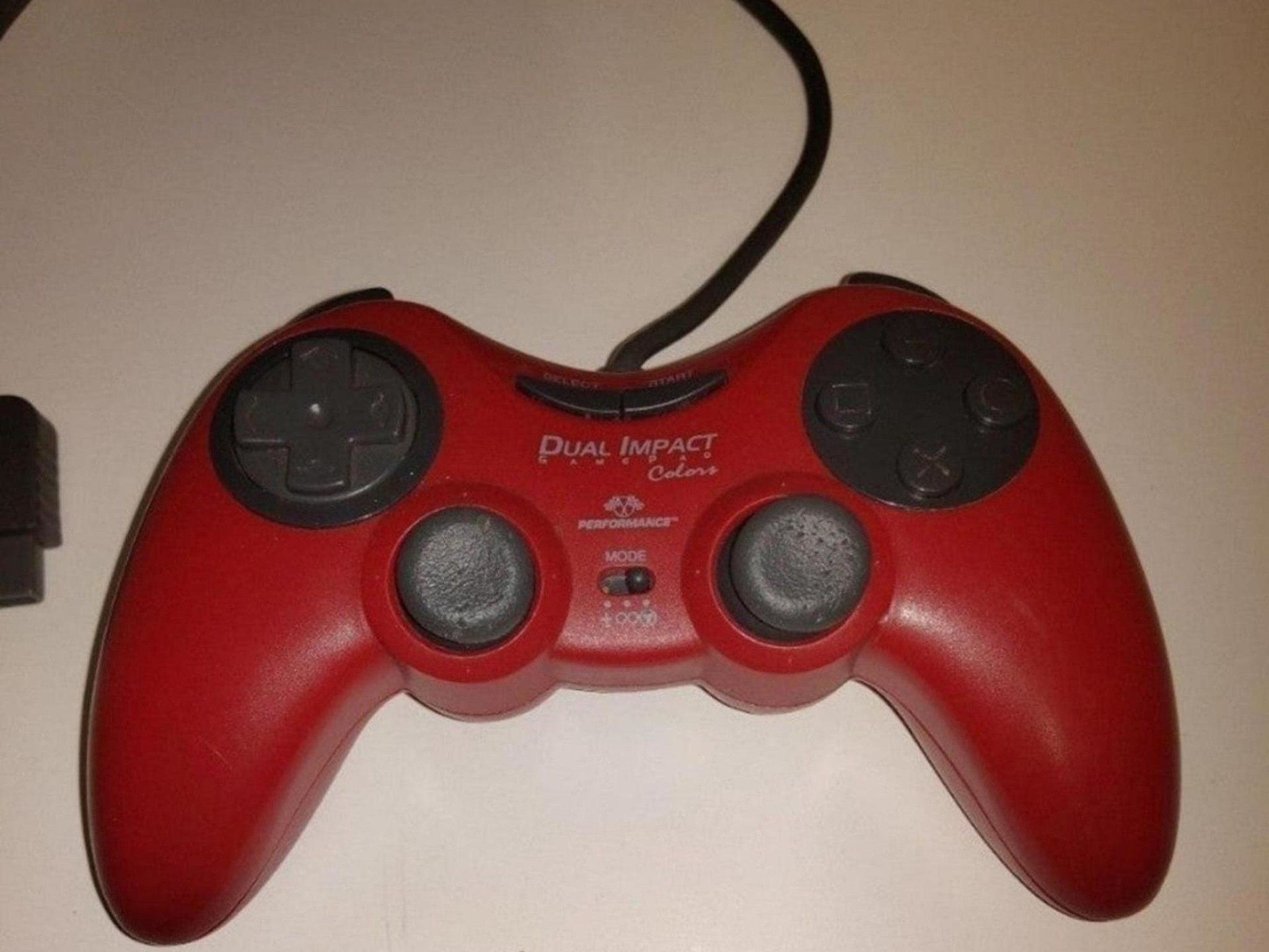 Sony PlayStation PS1 PS2 Red Dual Shock Analog Controller Video Game Gaming