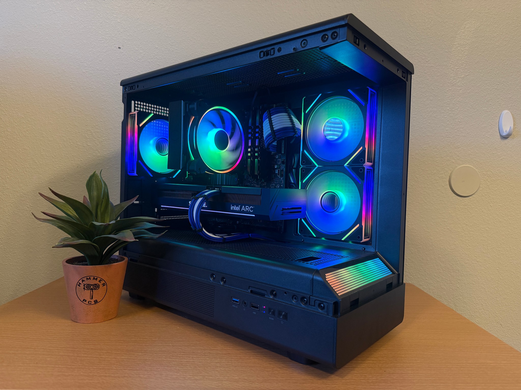 🌀Custom Blue/RGB Gaming/Streaming Computer🌀| Arc A770 16gb, Ryzen 5, Windows 11 |
