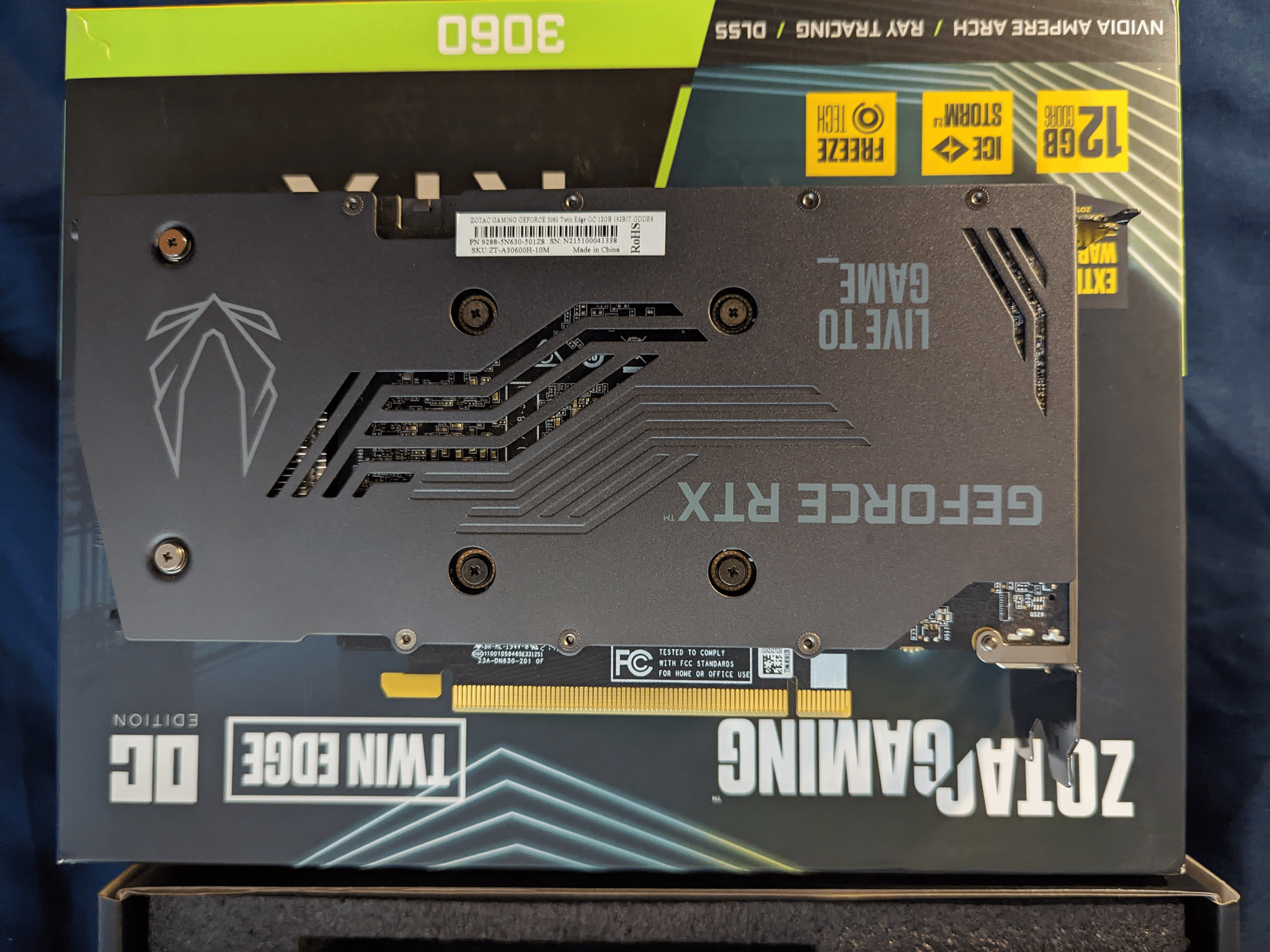 Used Zotac Twin Edge OC RTX 3060 12GB