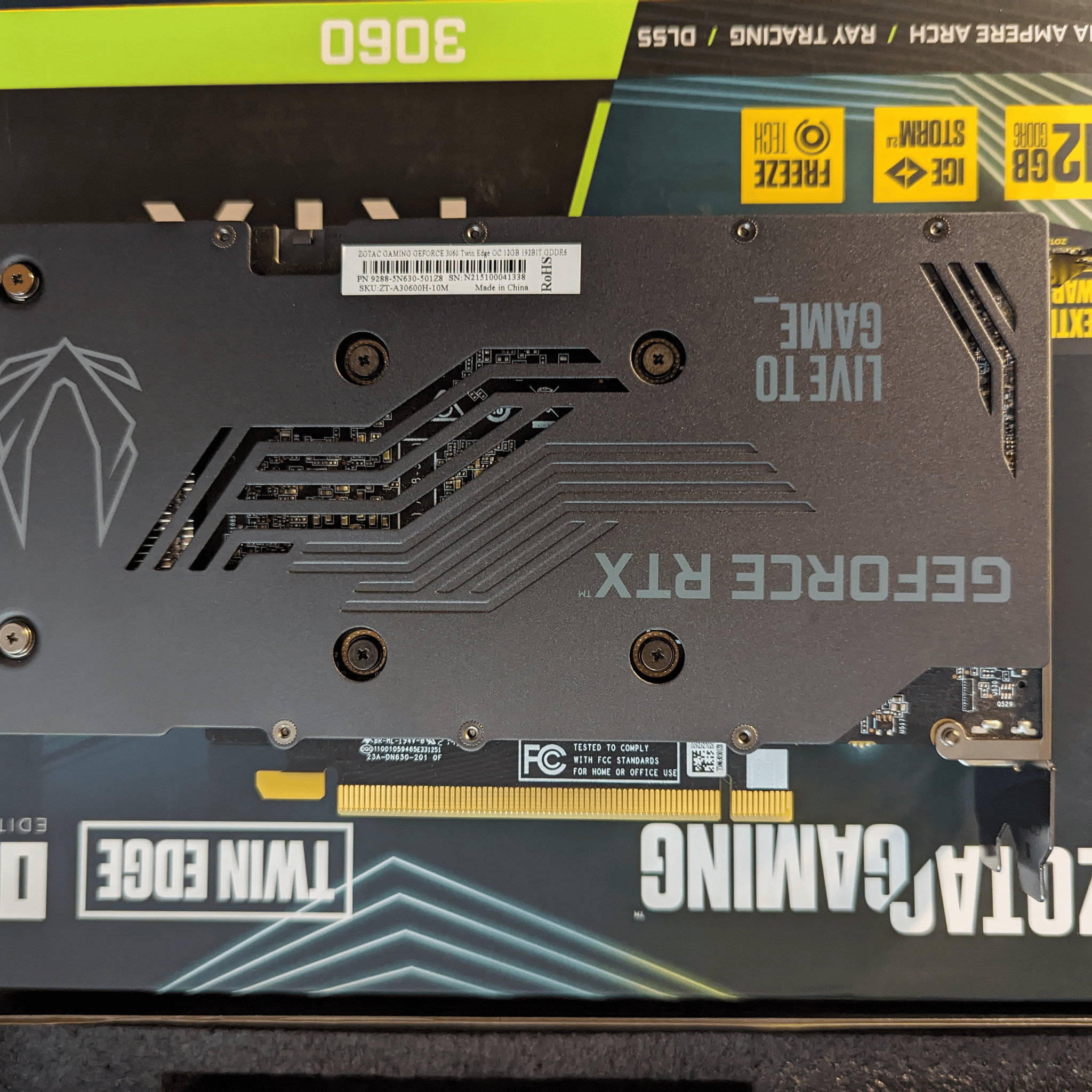 Used Zotac Twin Edge OC RTX 3060 12GB