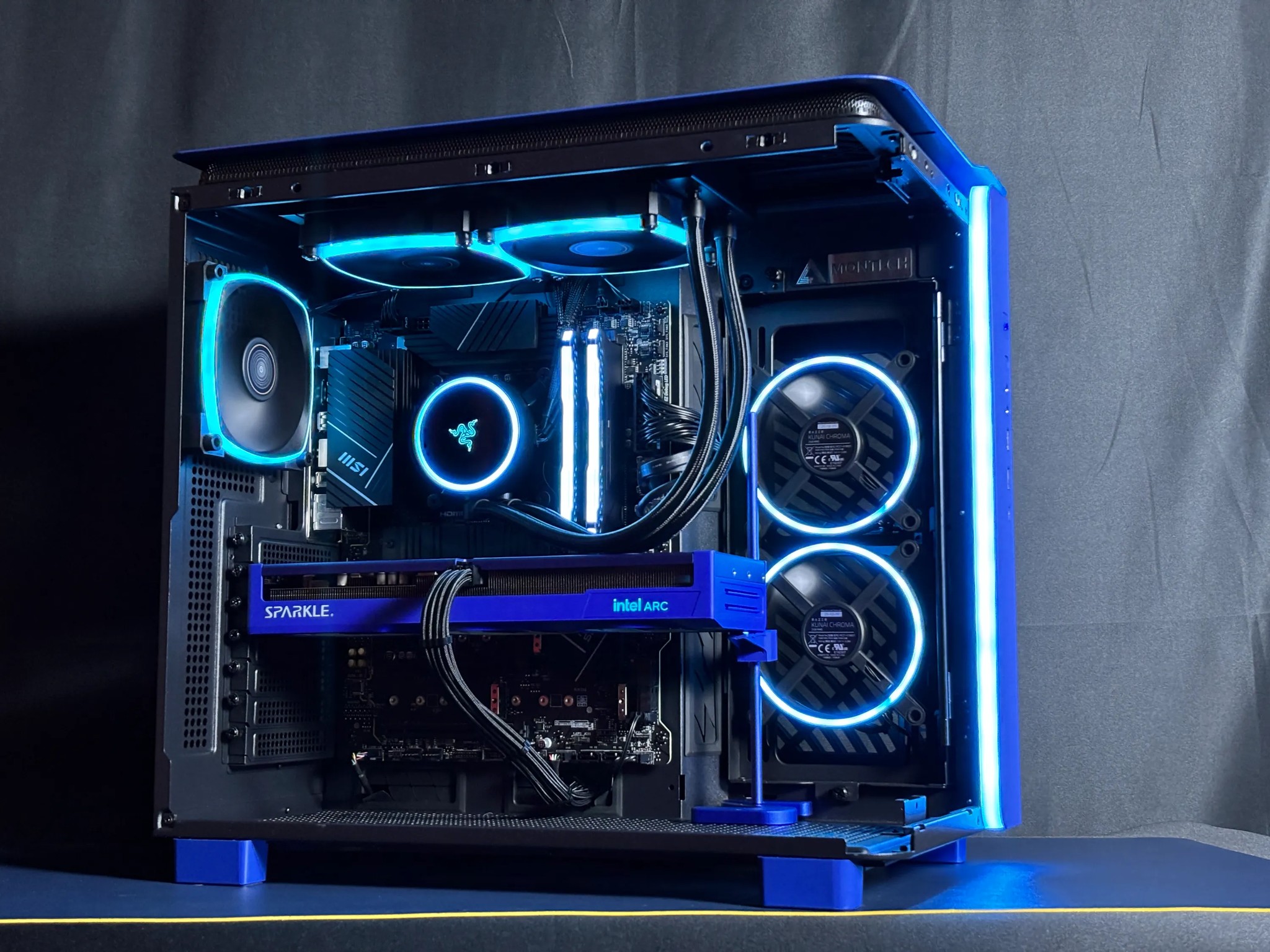 All BLUE INTEL PC💎I7 12700K|ARC B580 12gb|32gb DDR4 |1 TB M.2 SSD💎
