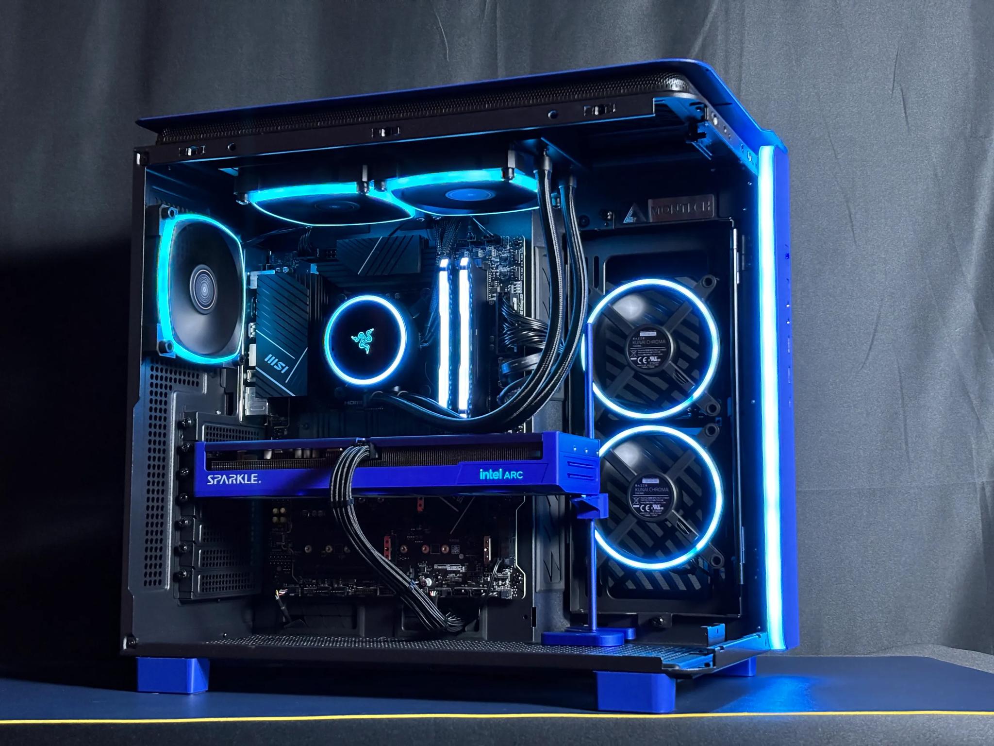 All BLUE INTEL PC💎I7 12700K|ARC B580 12gb|32gb DDR4 |1 TB M.2 SSD💎