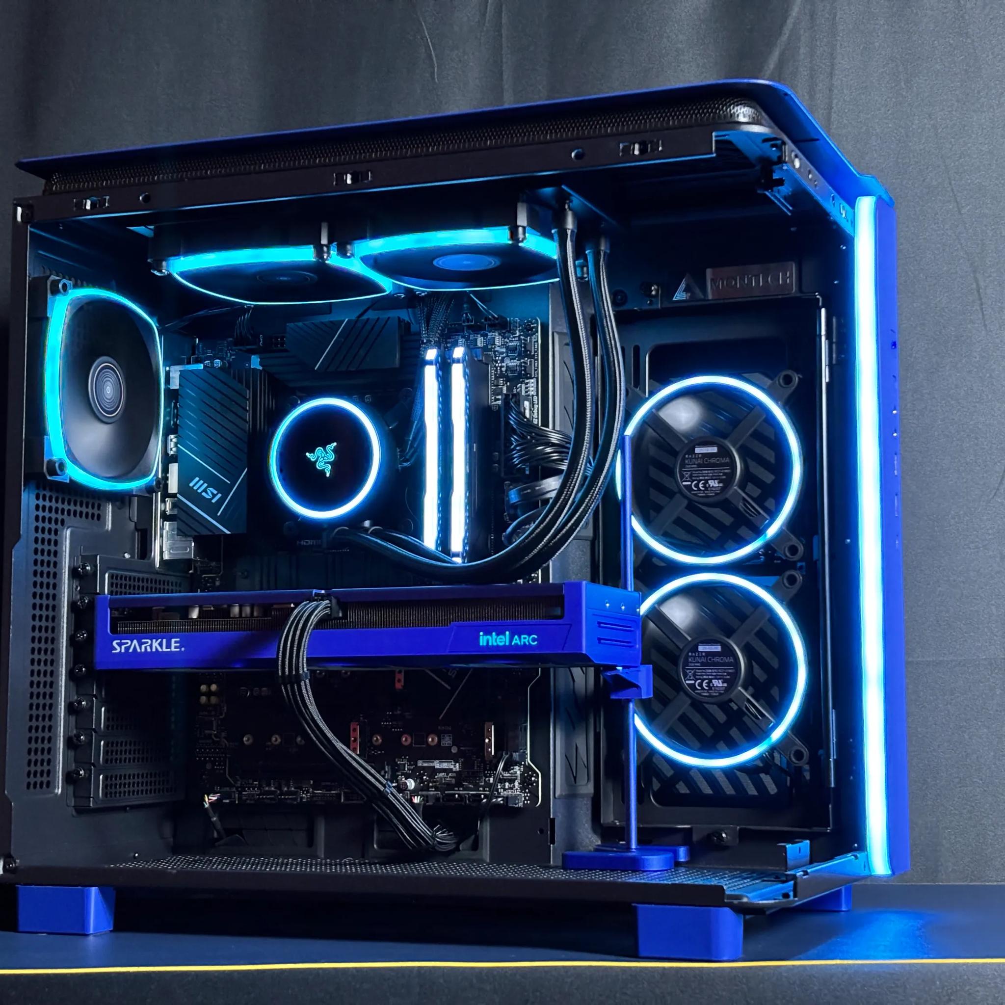 All BLUE INTEL PC💎I7 12700K|ARC B580 12gb|32gb DDR4 |1 TB M.2 SSD💎