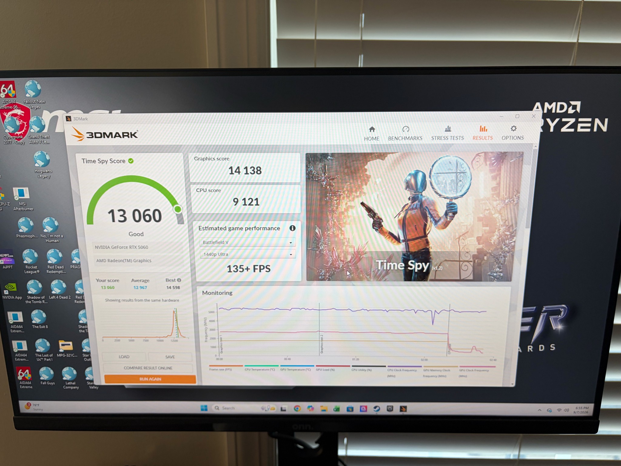 Ryzen 5 7600X / RTX 5060 Gaming PC | 16GB DDR5 | Dual SSDs | Wi-Fi + RGB
