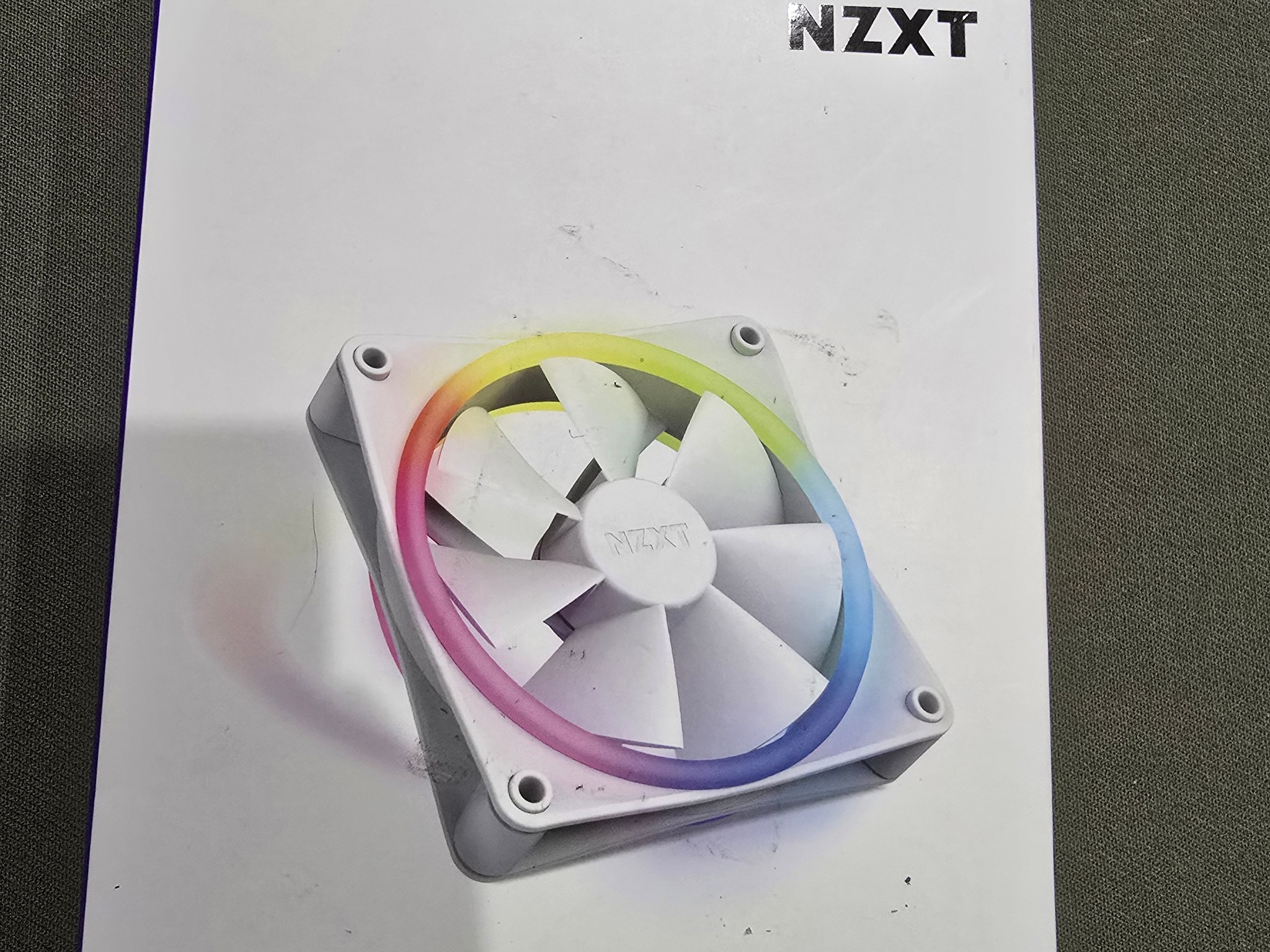 NZXT F120RGB Duo - 120mm Dual-Sided RGB Fan USED